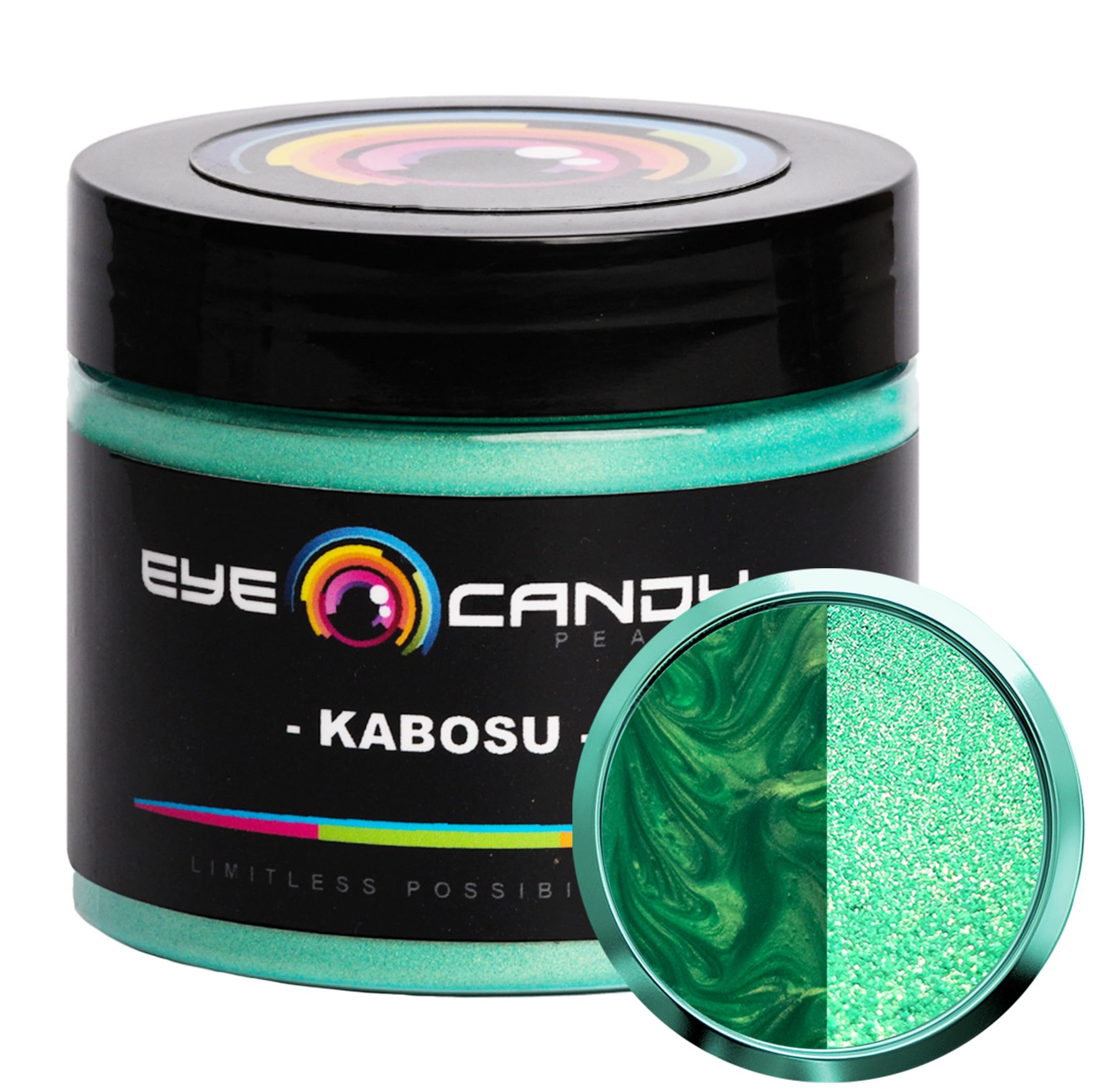 Eye Candy Pigments Premium Green Mica Powder - Kabosu (50gr) - for Epoxy, Resin, Soap, Paint, Woodworking, Acrylic Pouring, Bath Bombs, Fishing Lures