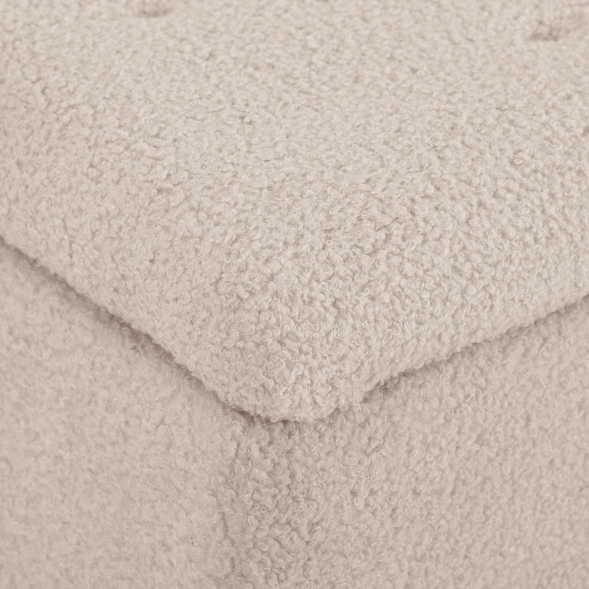 HOMCOM Puff Almacenaje, Banco Almacenaje Plegable, Capacidad de 57 L, 95x38x45 cm, Tapizado en Borreguito, Pie de Cama con Tapa Abatible y Patas de Madera, para Salón, Dormitorio, Entrada, Crema
