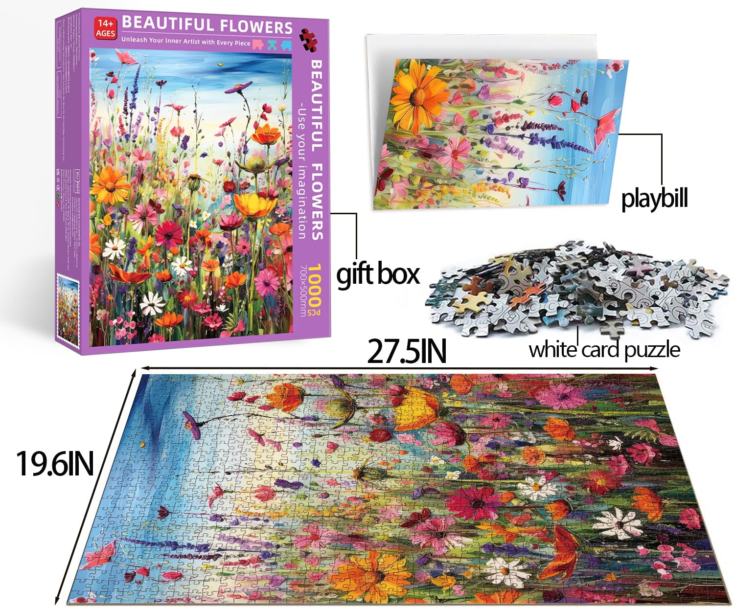 Jigsaw Puzzles for Adults 1000 Flower - Image 3