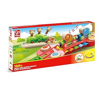 Amazon | Hape(ハペ) サウンドレールととびだすおさるセット