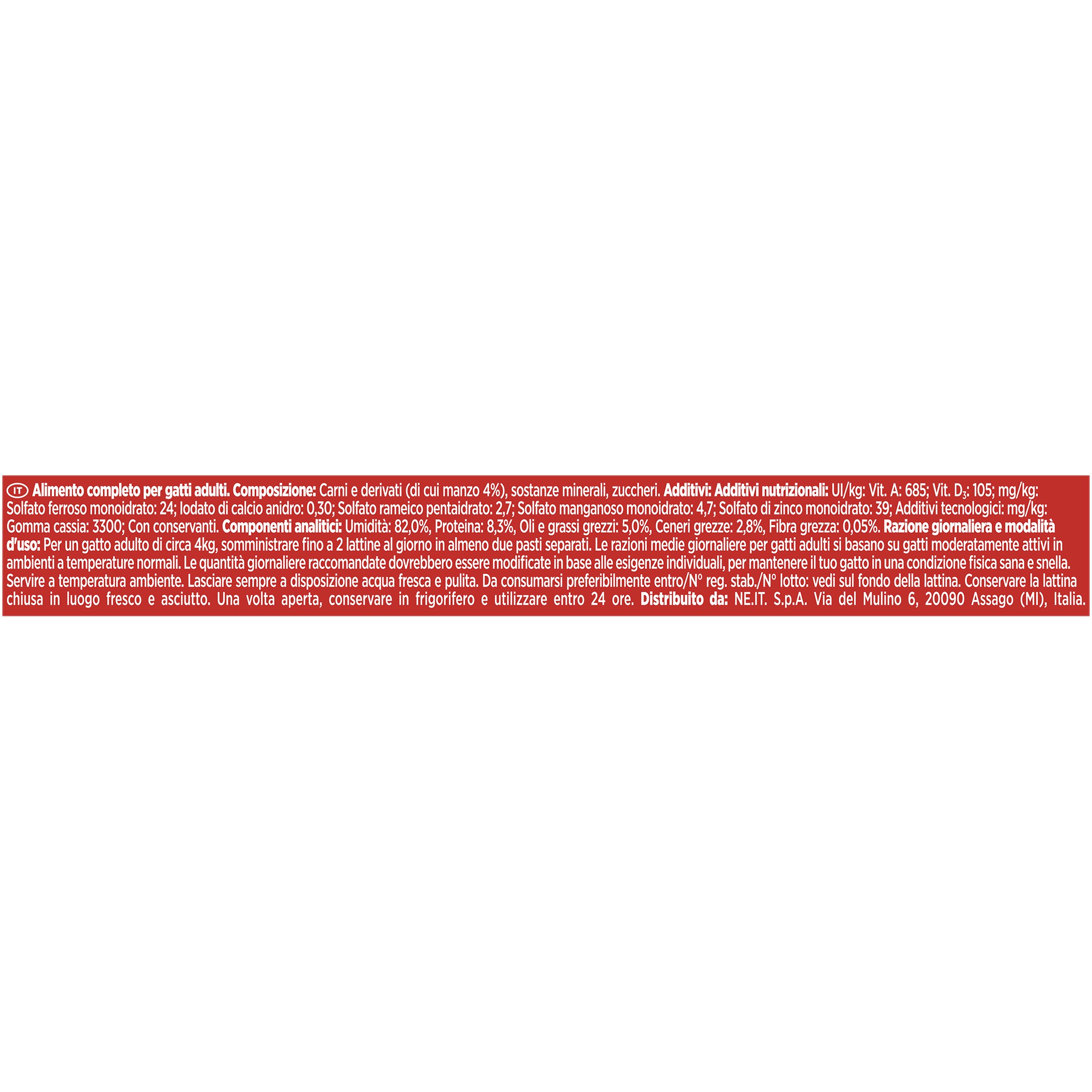 GOURMET Rouge Nourriture Humide pour Chats Adultes pâté avec Boeuf 24 boîtes de 195 g