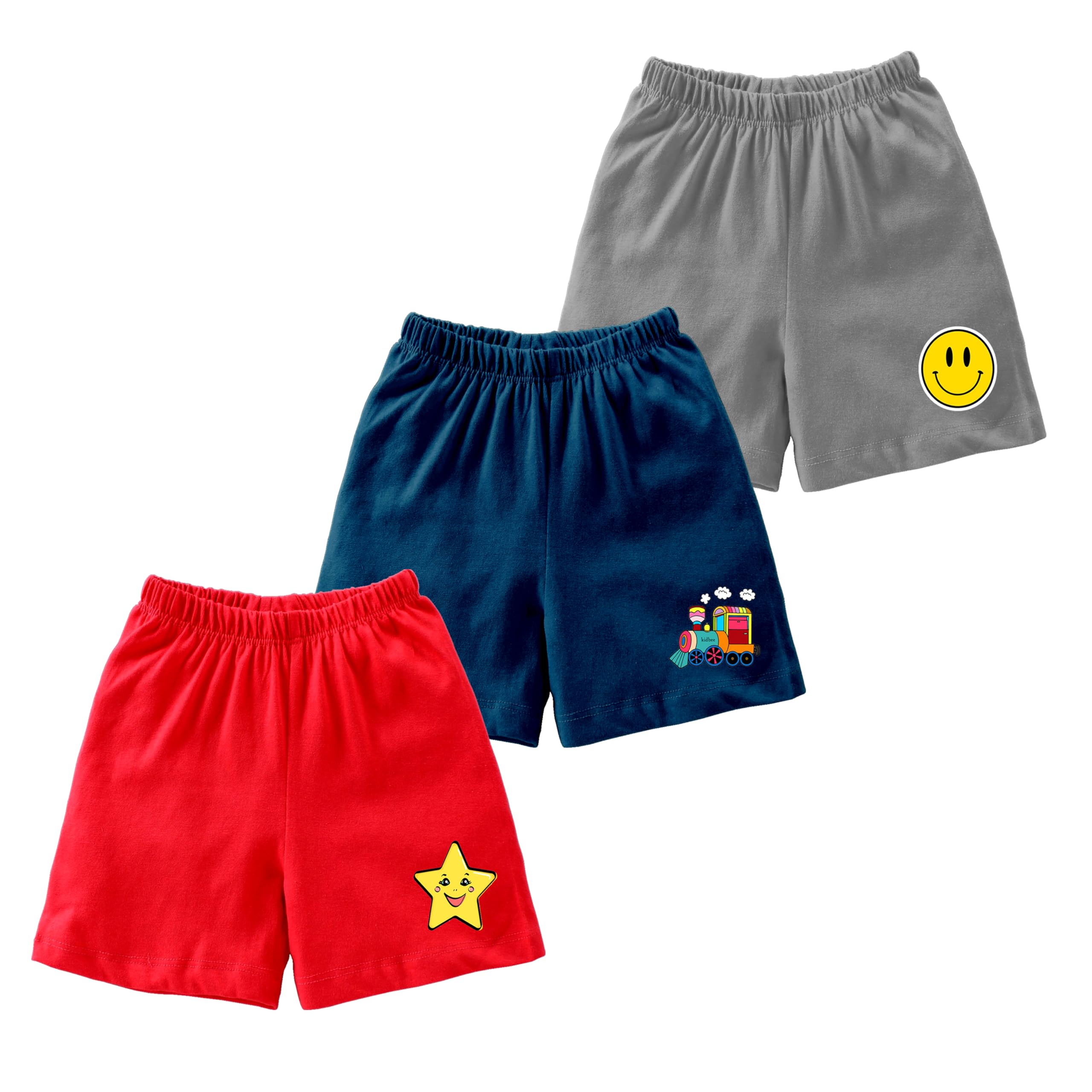 KidbeeBoys & Girls Cotton Shorts (Pack of 3)