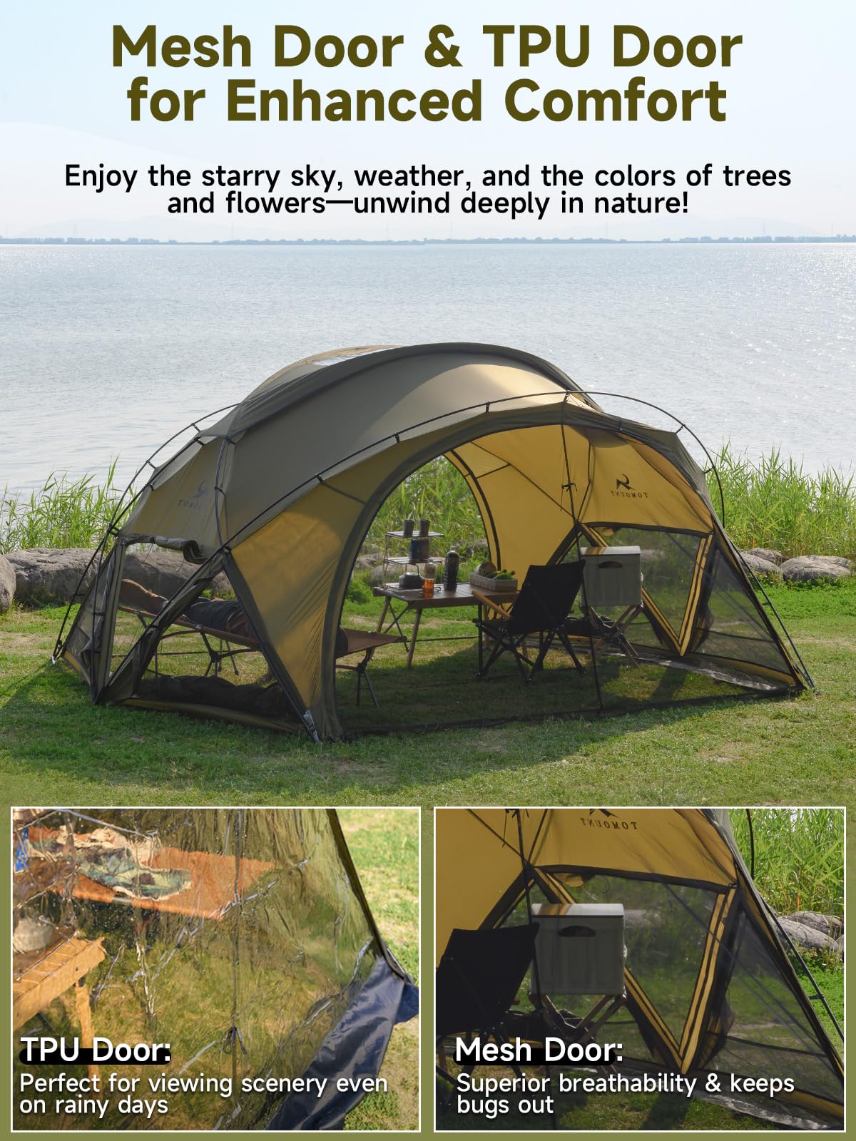 Amazon.com : MC TOMOUNT 2~3 Person Camping Tent with Stove Jack