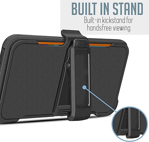 Miniatura 8 de 6goodeals Funda protectora resistente para Oneplus Nord N30 5G, a prueba de golpes, a prueba de polvo, con clip para cinturón, funda protectora