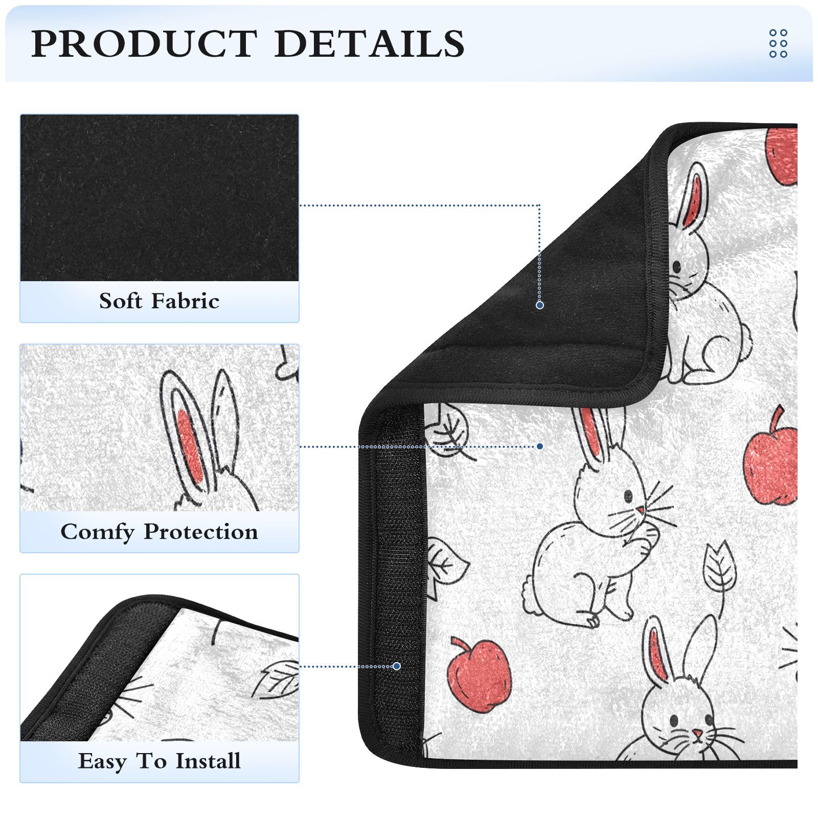 Senya 2-Pack Rainbow Stripe Seat Belt Covers – Soft Shoulder Pad For Car, Truck, SUV (10 X 7.7 Inch), Adjustable & Comfortable