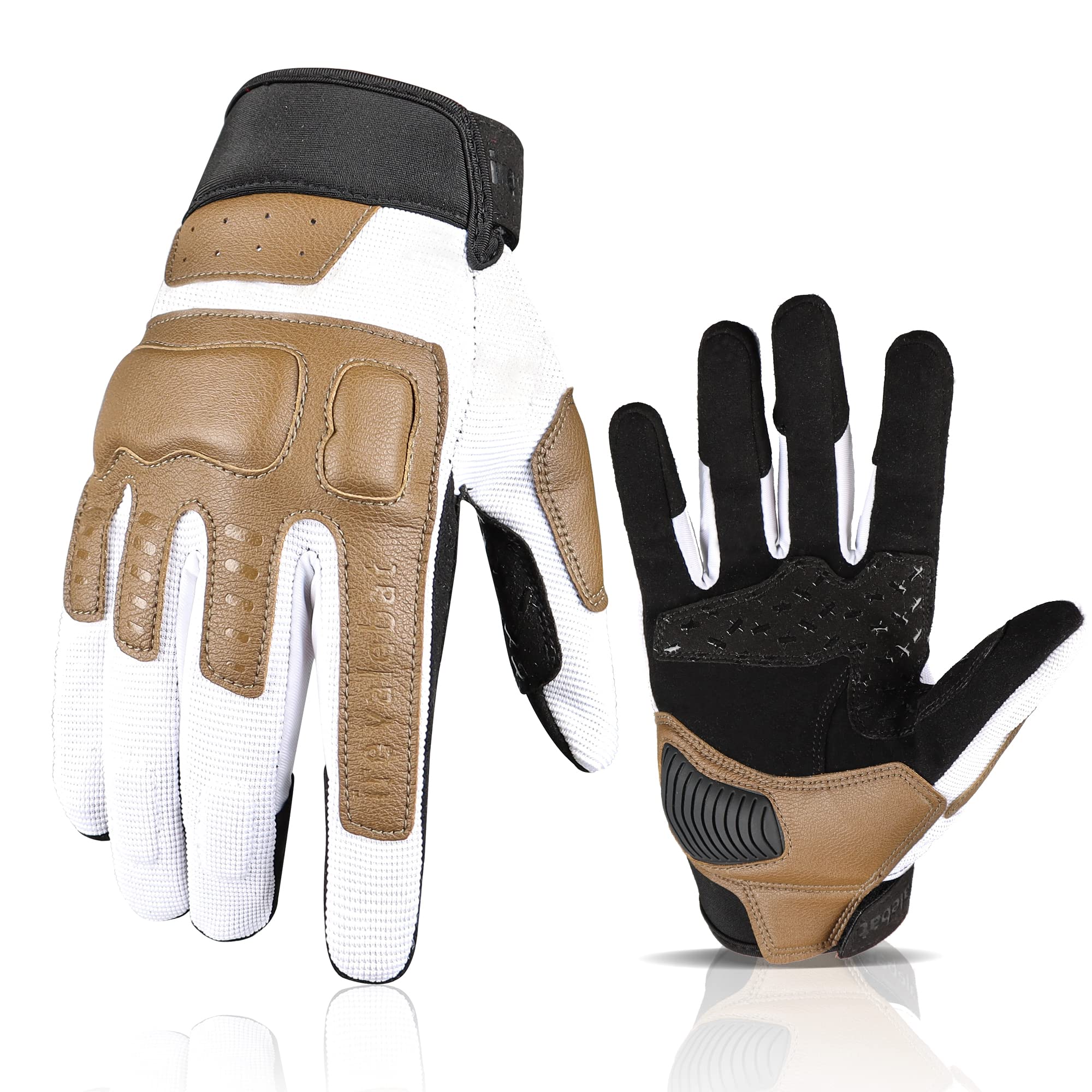 Breathable Motorcycle Riding Gloves for Men Women Touchscreen ATV Riding Dirt Bike Motocross Gloves with TPR Pad Protection