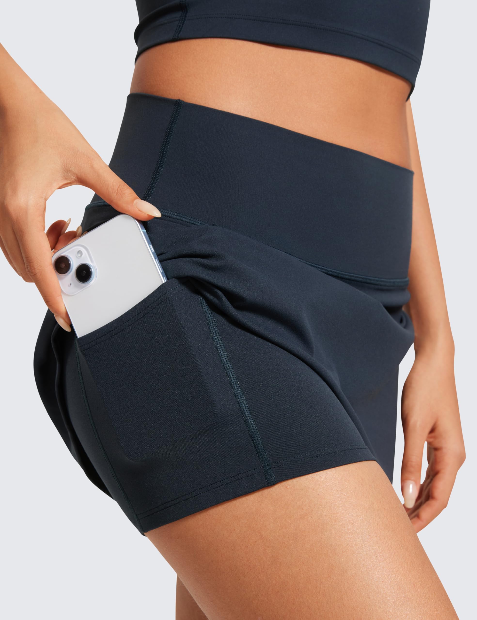 CRZ YOGA Butterluxe Falda de Tenis y Golf Femenina en Forma de a con Bolsillo
