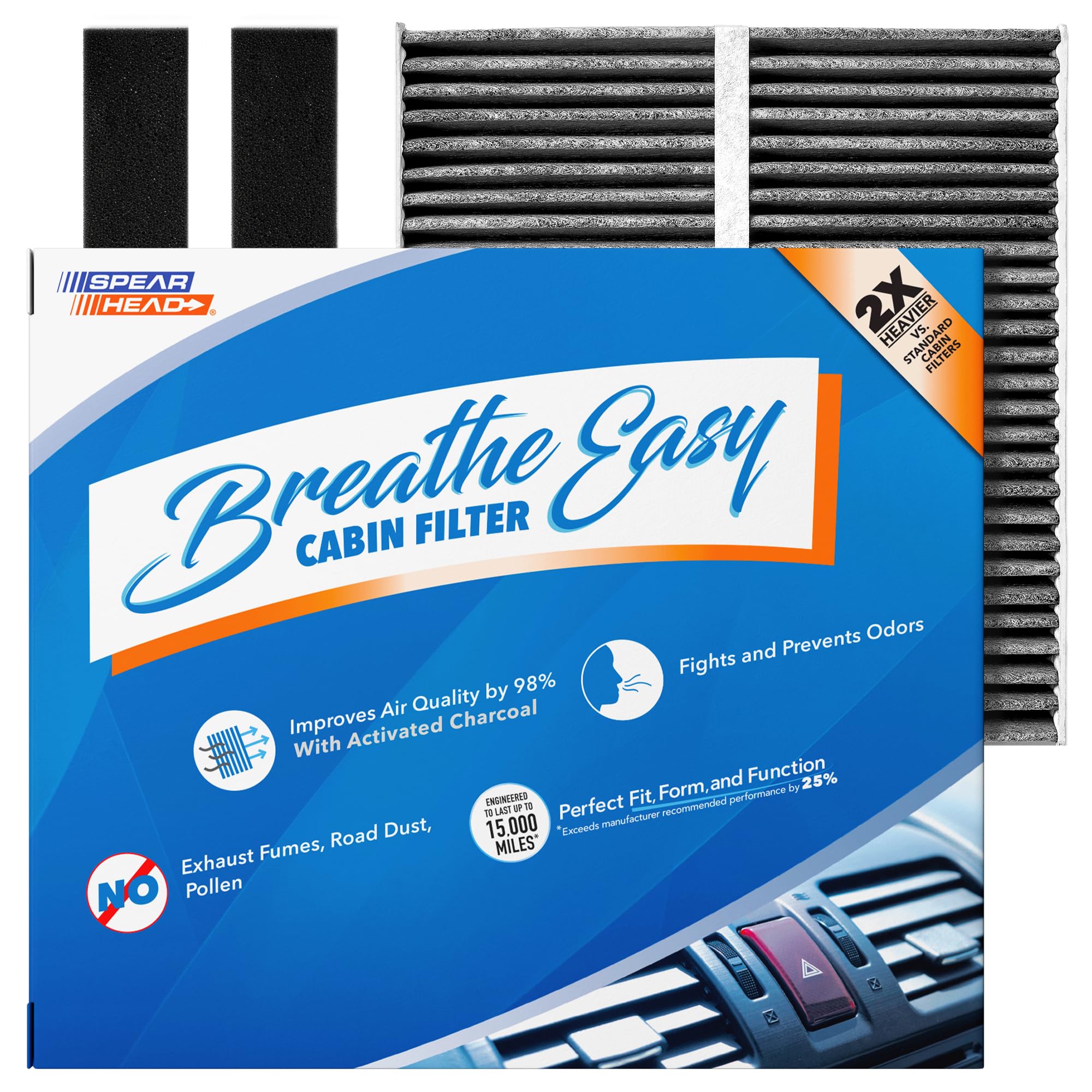 Spearhead Odor Defense Breathe Easy AC &amp; Heater Cabin Air Filter (BE-140)
