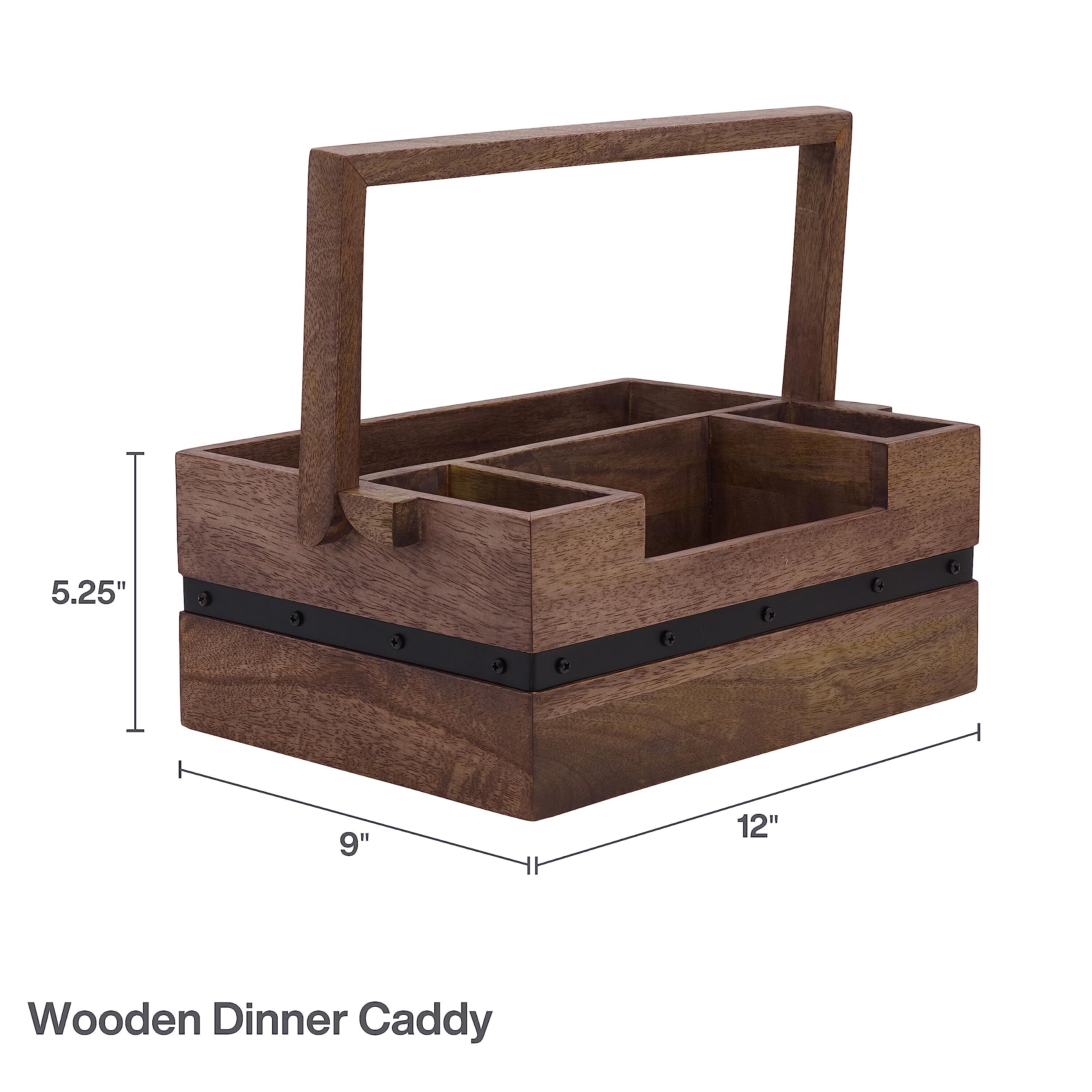 MIKASA Cena Caddy de madera de mango