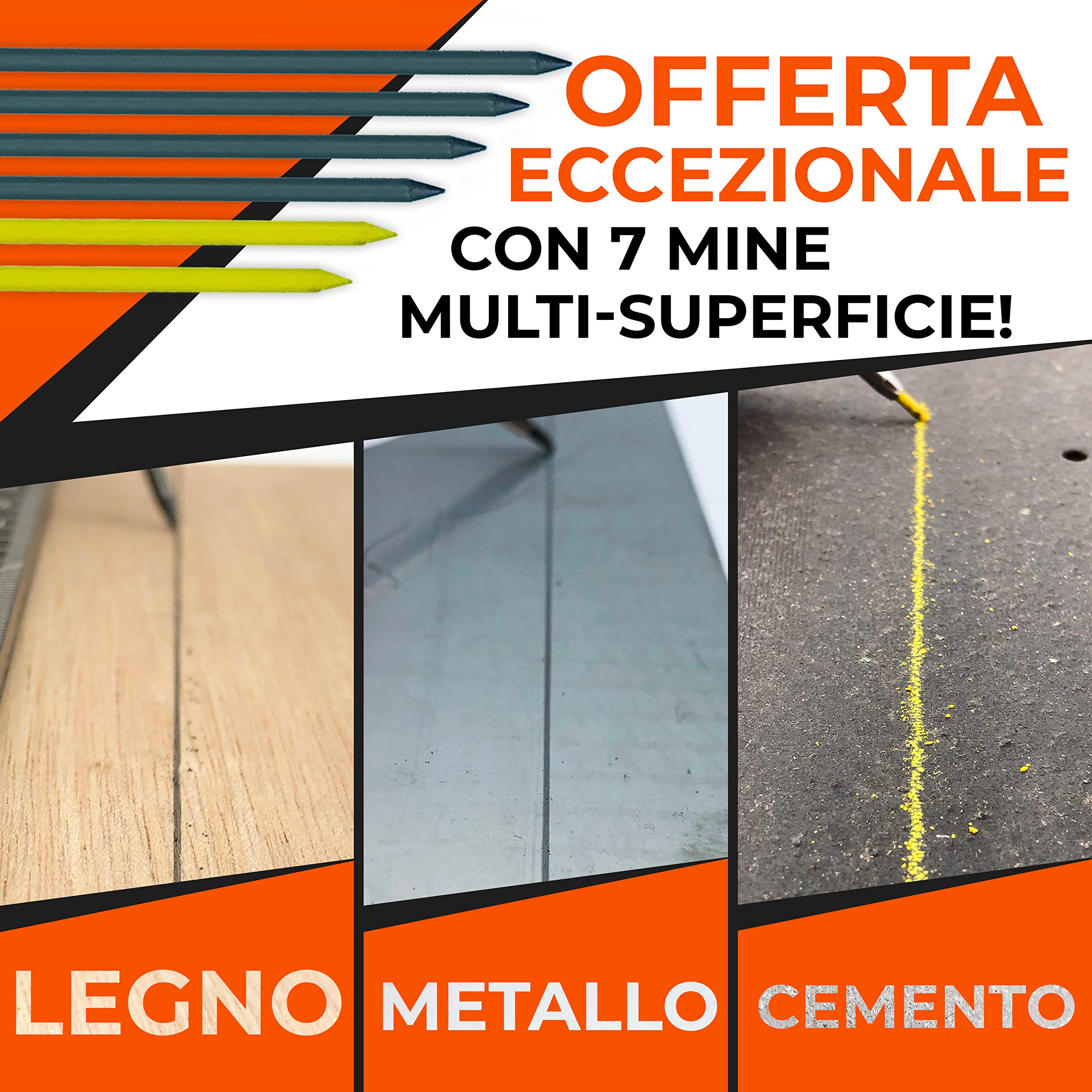 THORVALD Matita da costruzione PRO ESTENSIBILE [+ Impugnatura facile da scrivere] Matita meccanica per falegname fai-da-te Tracciante per disegno Legno