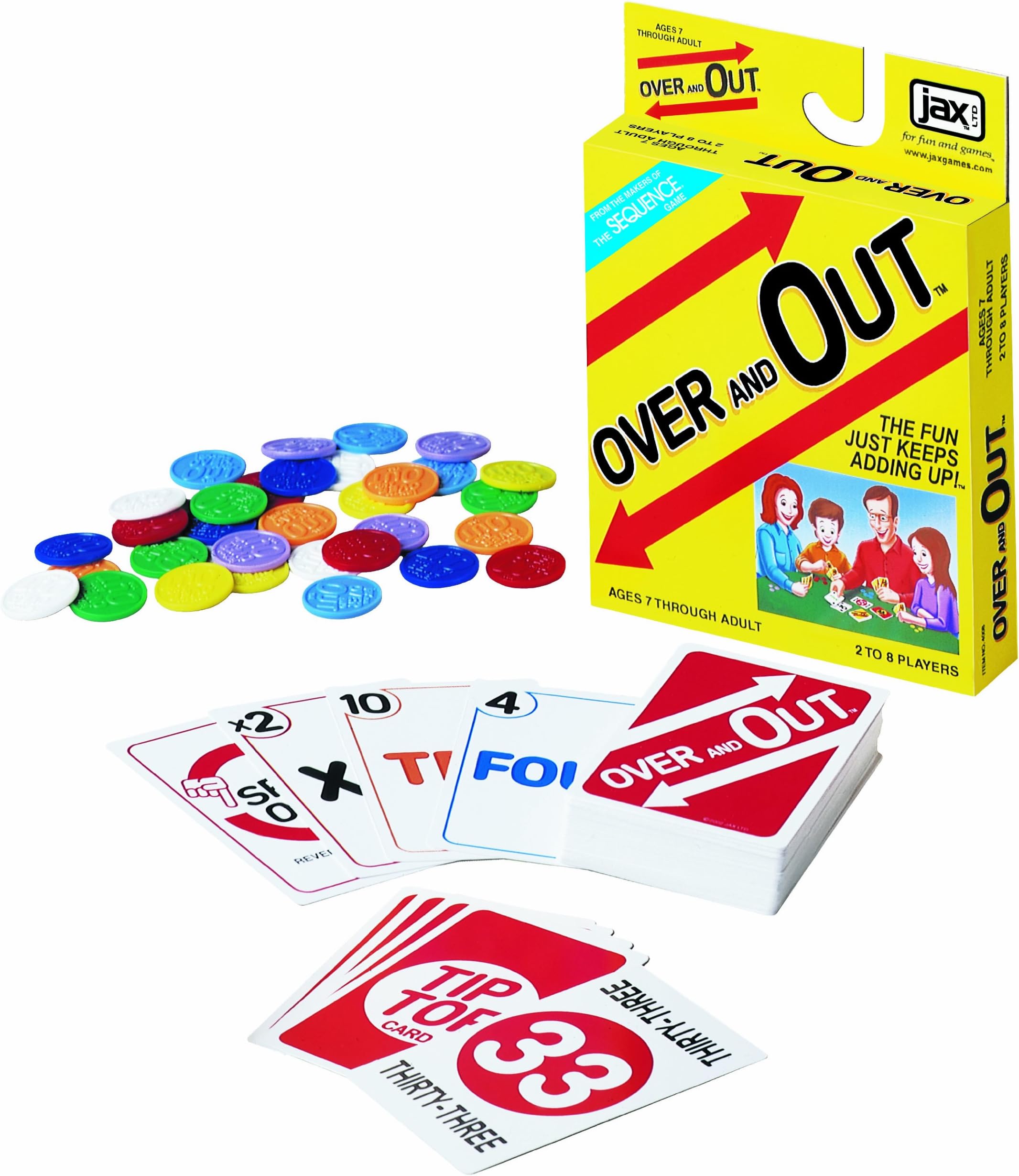 Over and Out: A Fast-Paced, Portable, and Educational Numbers Game for Ages 7+ (2-8 Players)