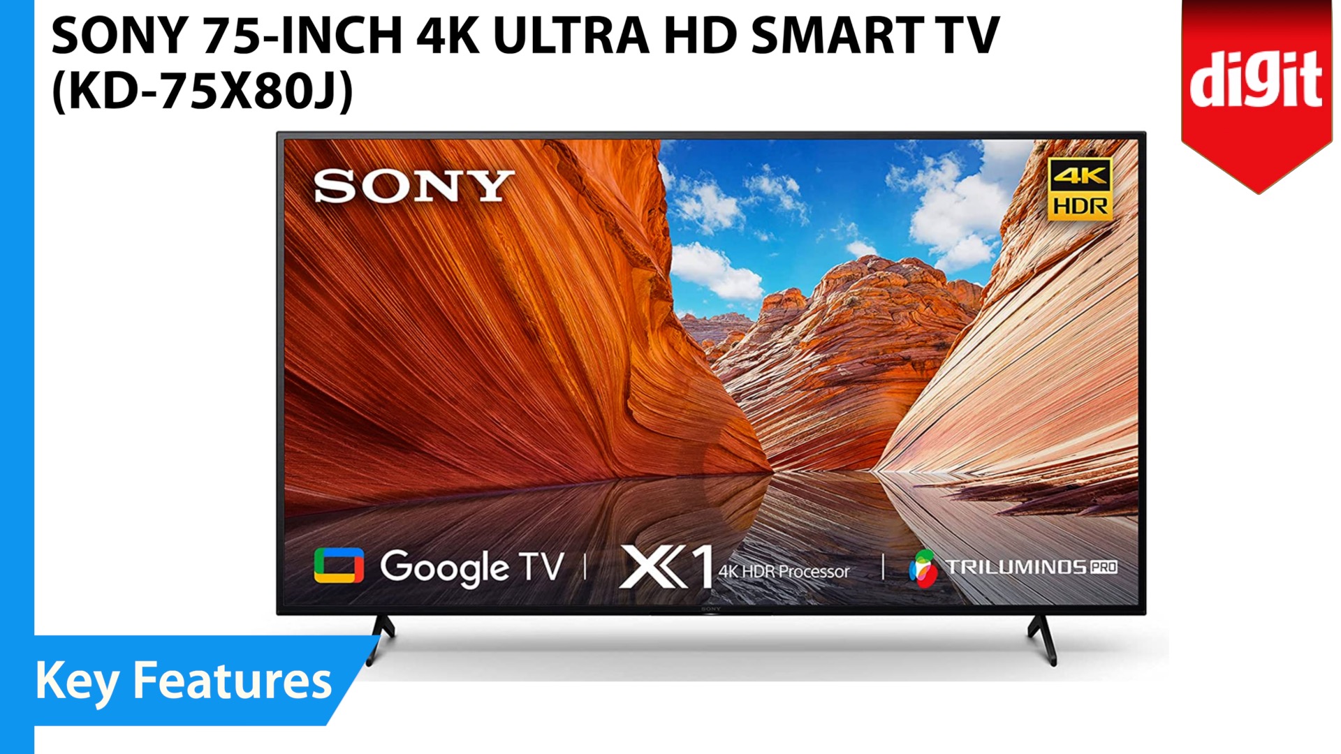 Watch Sony Bravia 75-inch 4K Ultra HD Smart TV ﹙KD-75X80J﹚ Key