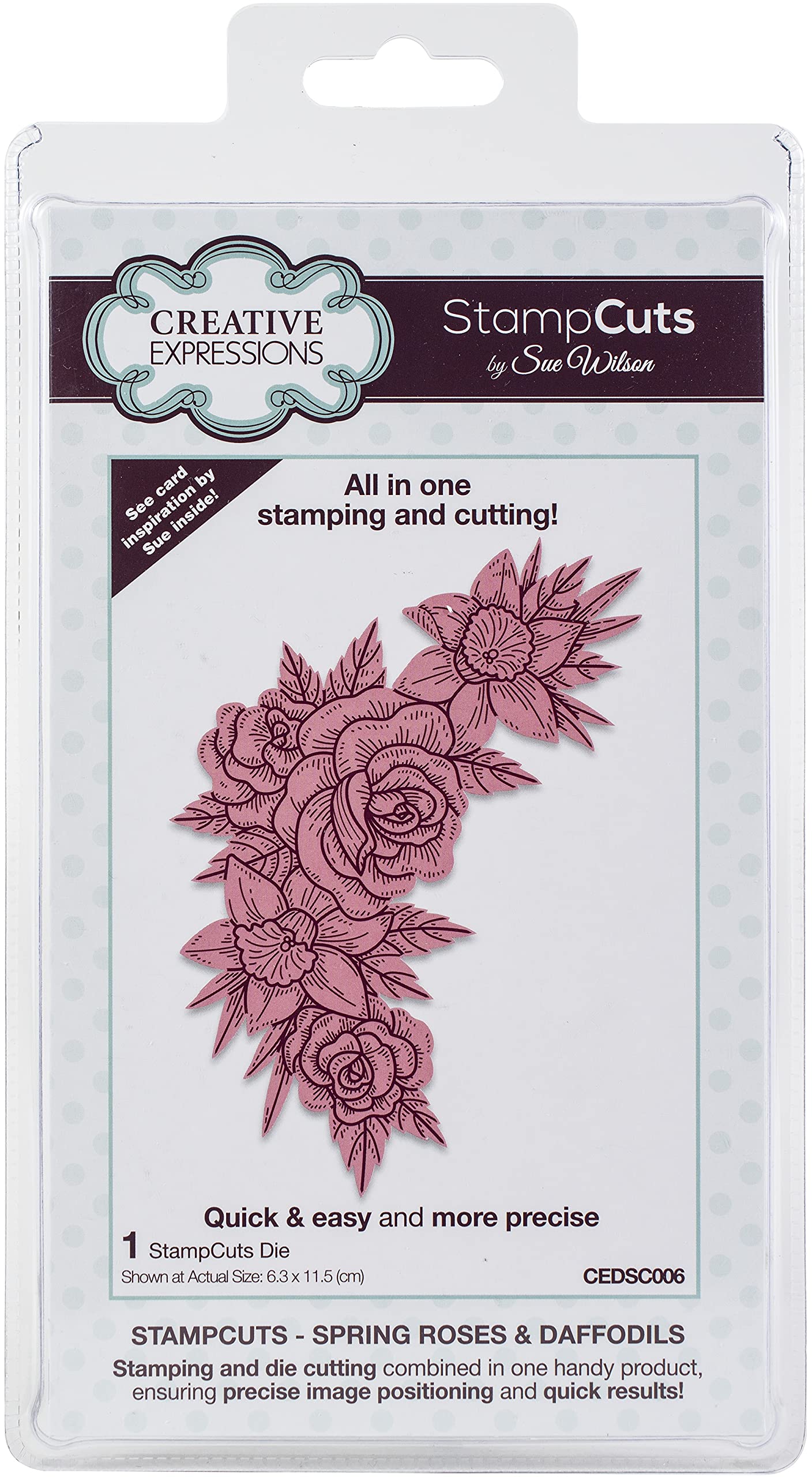Creative Expressions Metal Sue Wilson - Spring Roses & Daffodils - Stampcuts Die Set
