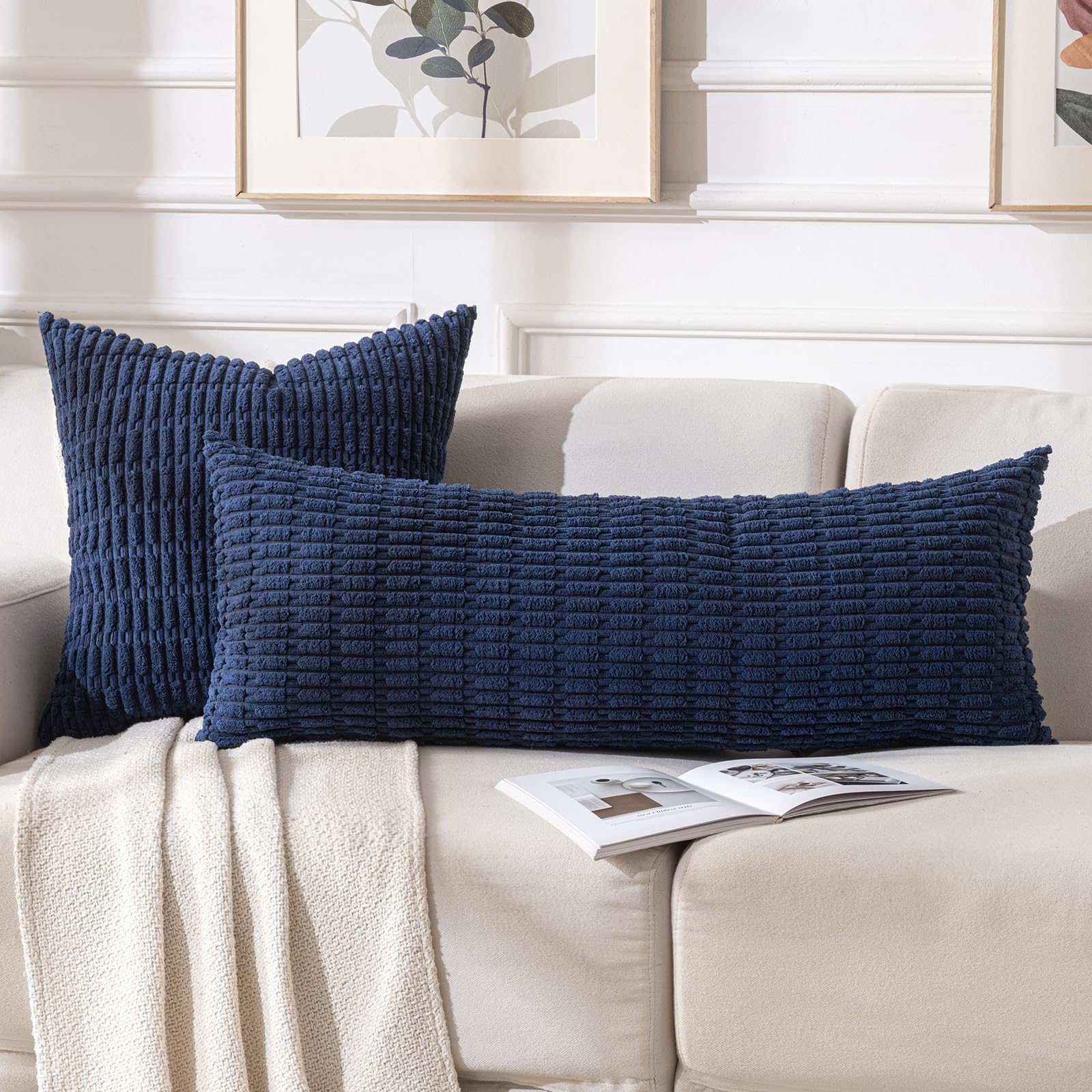 Fancy Homi Paquete De 4 Fundas De Almohada Decorativas Neutras De 22 X 22 Pulgadas Para Sala De Estar Sofa Cama Sofa Rustico Bohemio