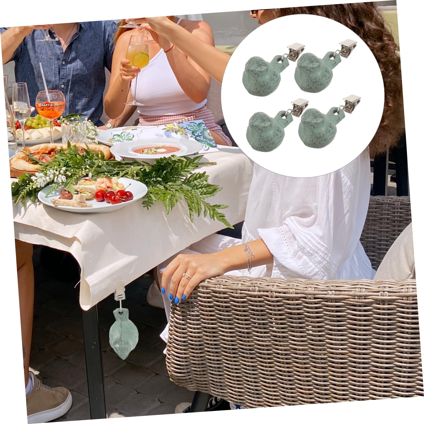 4pezzi Fermatovaglia Creativi Clip per Tovaglia Picnic e Resistente e all
