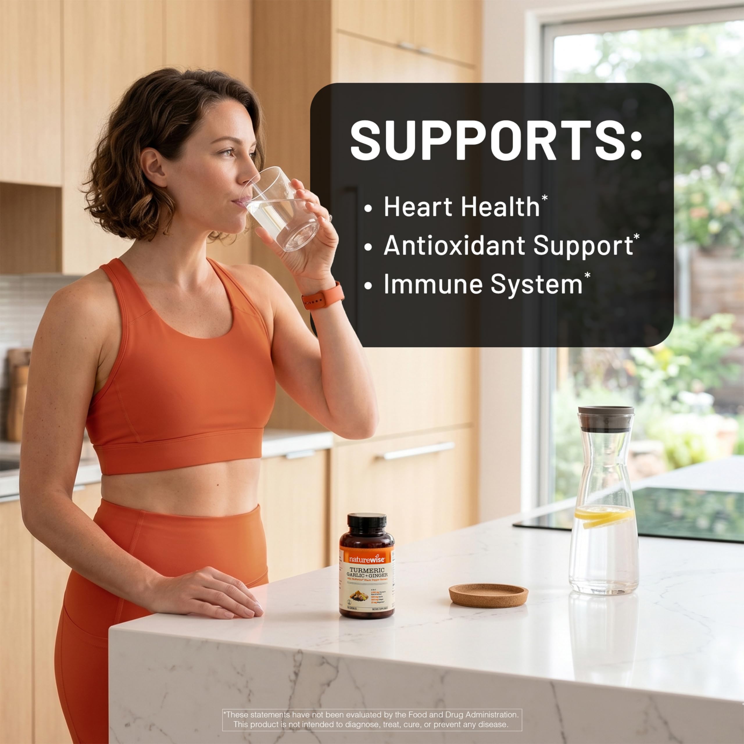 NatureWise Turmeric Ginger Supplement with BioPerine & Garlic, 120 Capsules — Amazon image 2