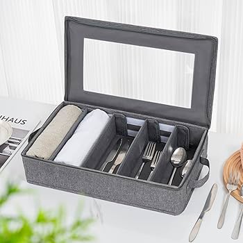 Amazon.co.jp: 食器食器収納ケース 銀食器収納ボックス チェスト