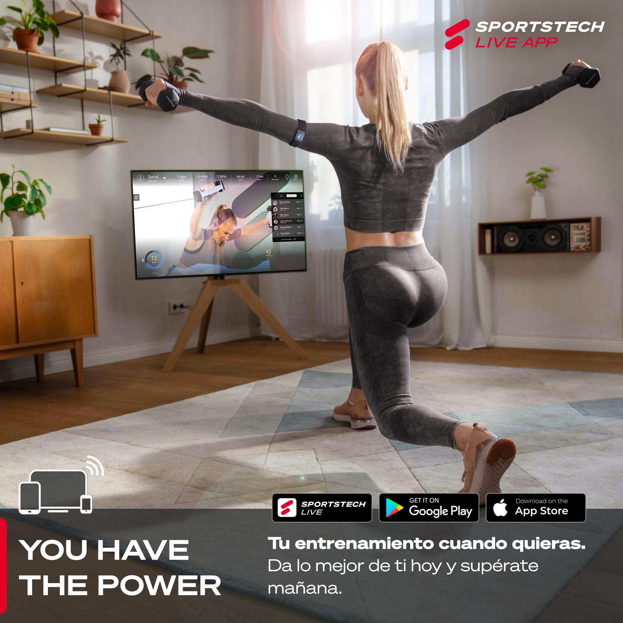 Pulsómetro sPulse - Sensor de frecuencia cardíaca para la muñeca - Conectividad vía Bluetooth y con Sensor LED | Pulsómetro HRM Inteligente sin Correa para el Pecho | Fitness Tracker Sense Run