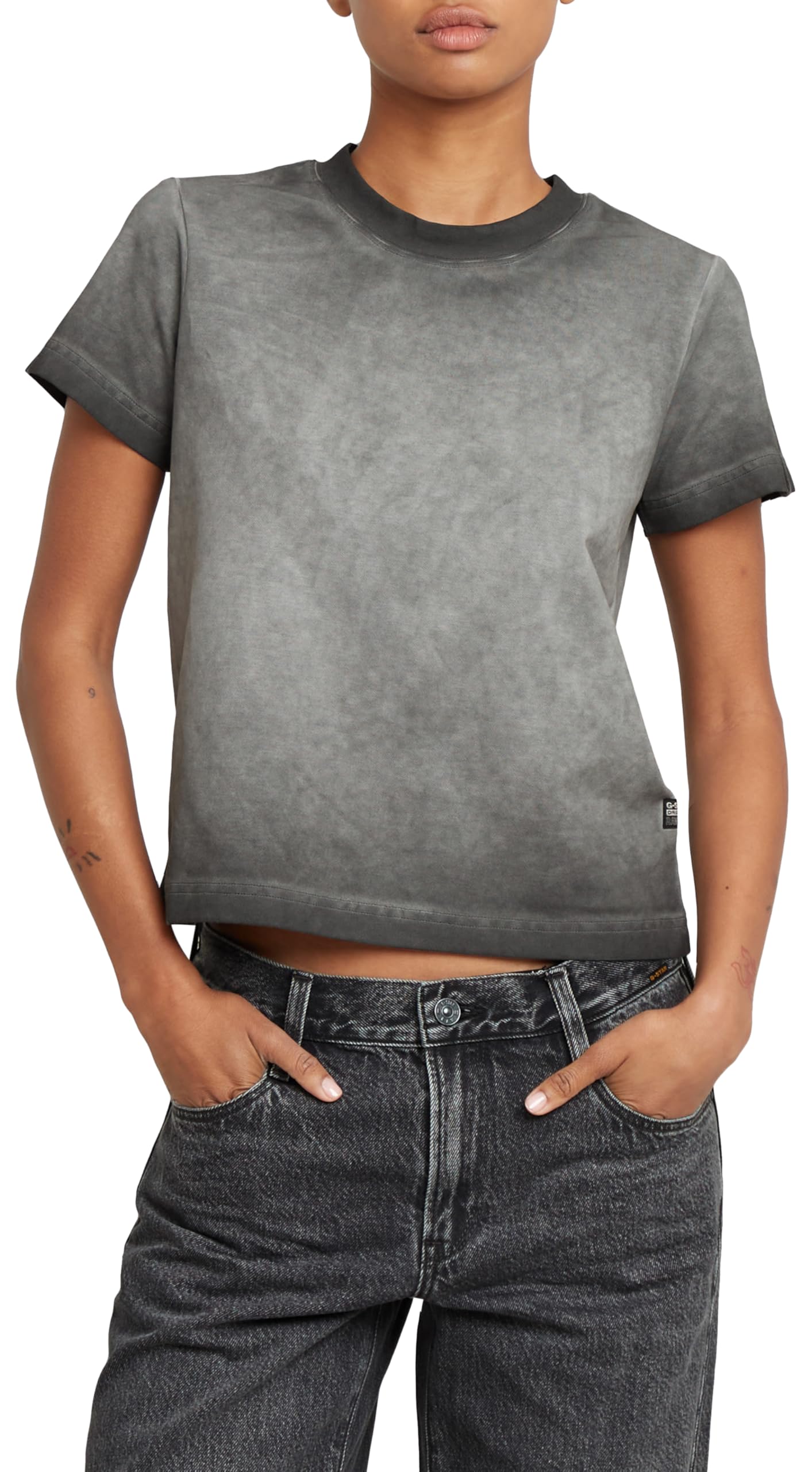 G-STAR Damen Overdyed Micro Boxy Top