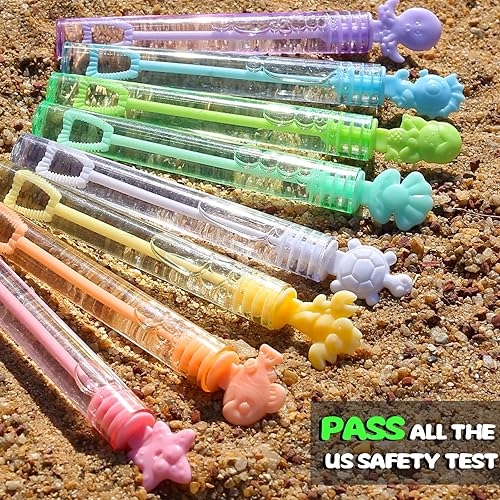 Miniatura 3 de 32 piezas de 8 colores de burbujas de neón para niños, mini varita de burbujas de estrella a granel en caja de regalo como relleno de bolsas de