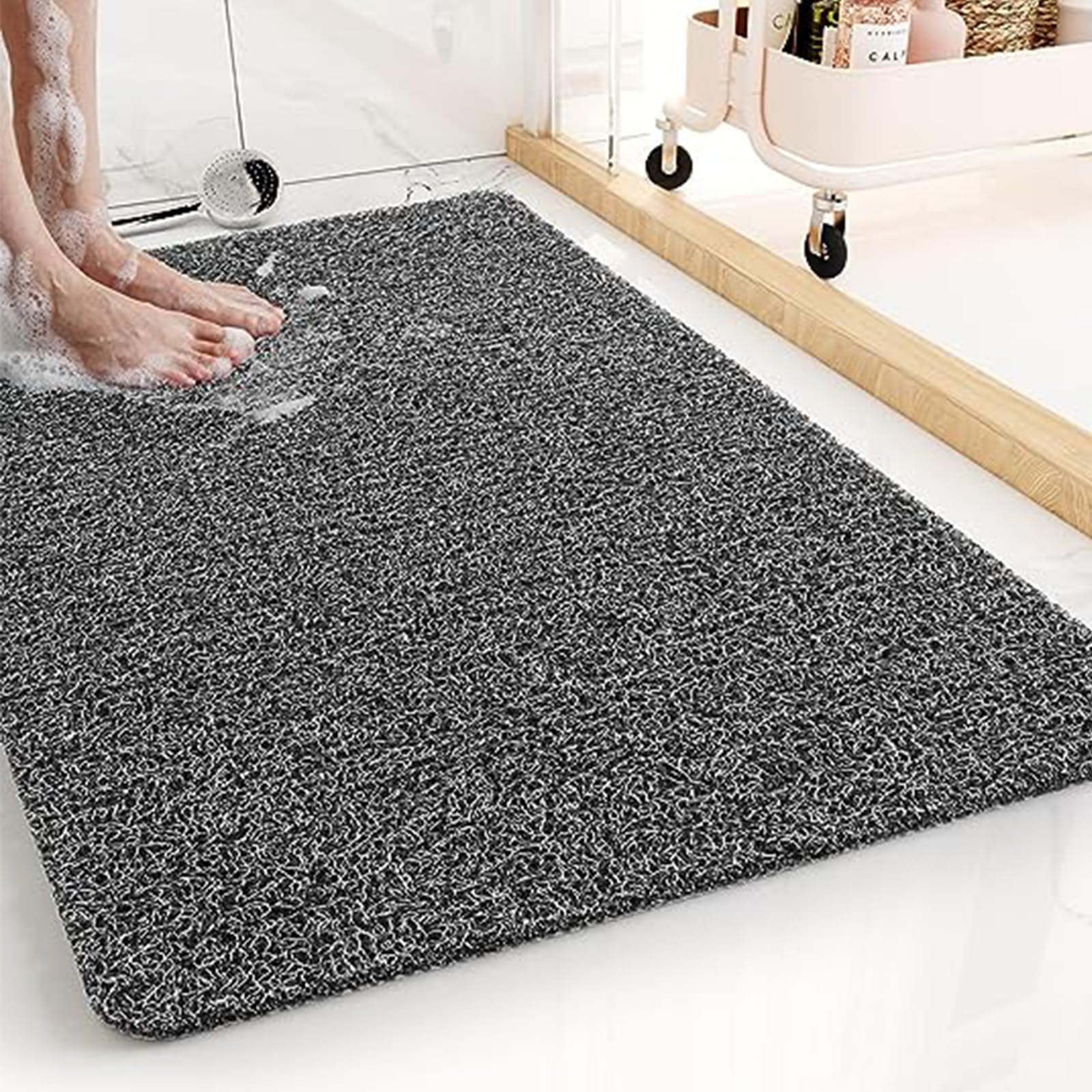 Shower Mat for Inside Shower, Bath Mat Non Slip Anti Mold Antibacterial ...