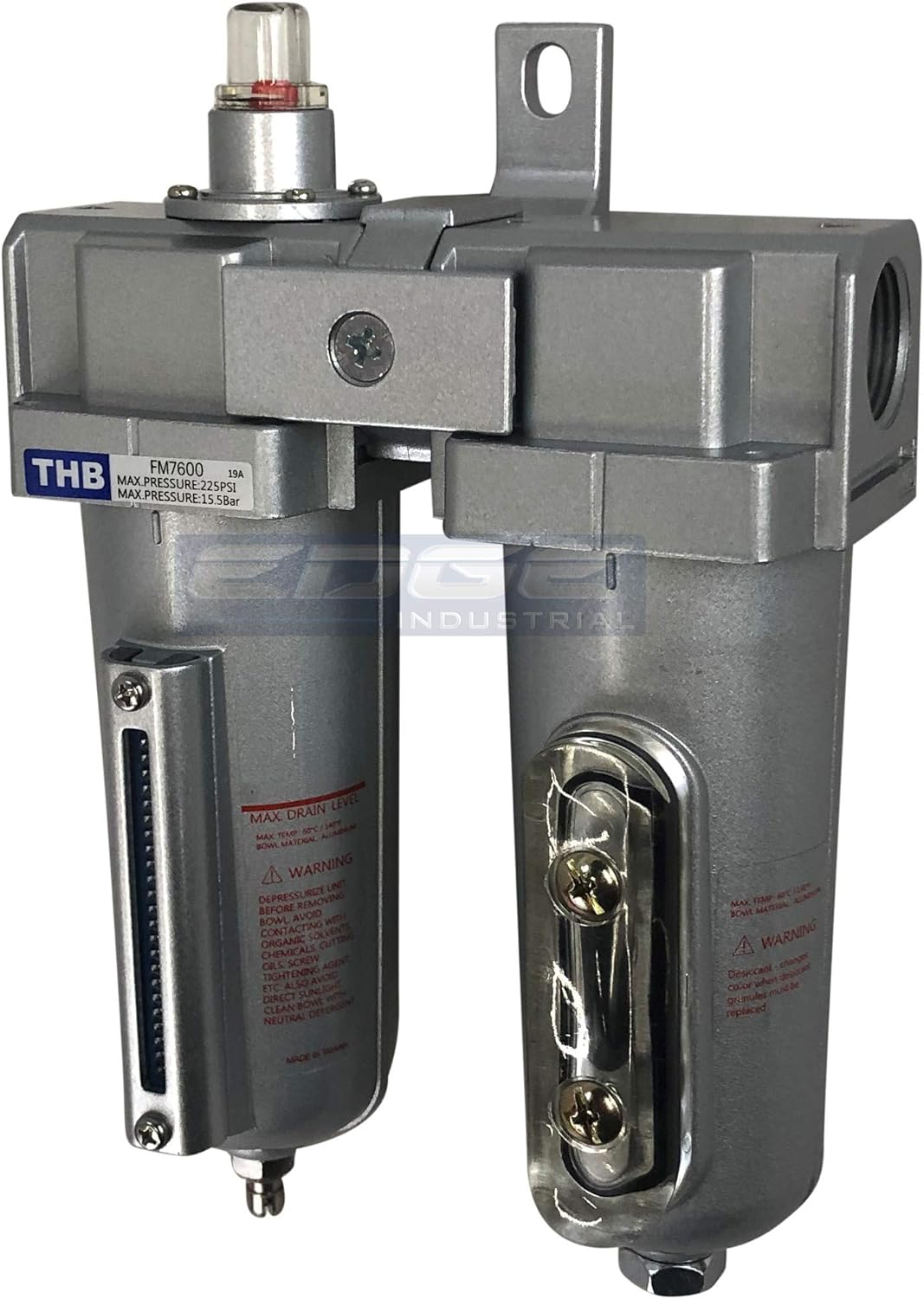 INDUSTRIAL GRADE 3/4" NPT, INLINE COALESCING FILTER & DESICCANT AIR