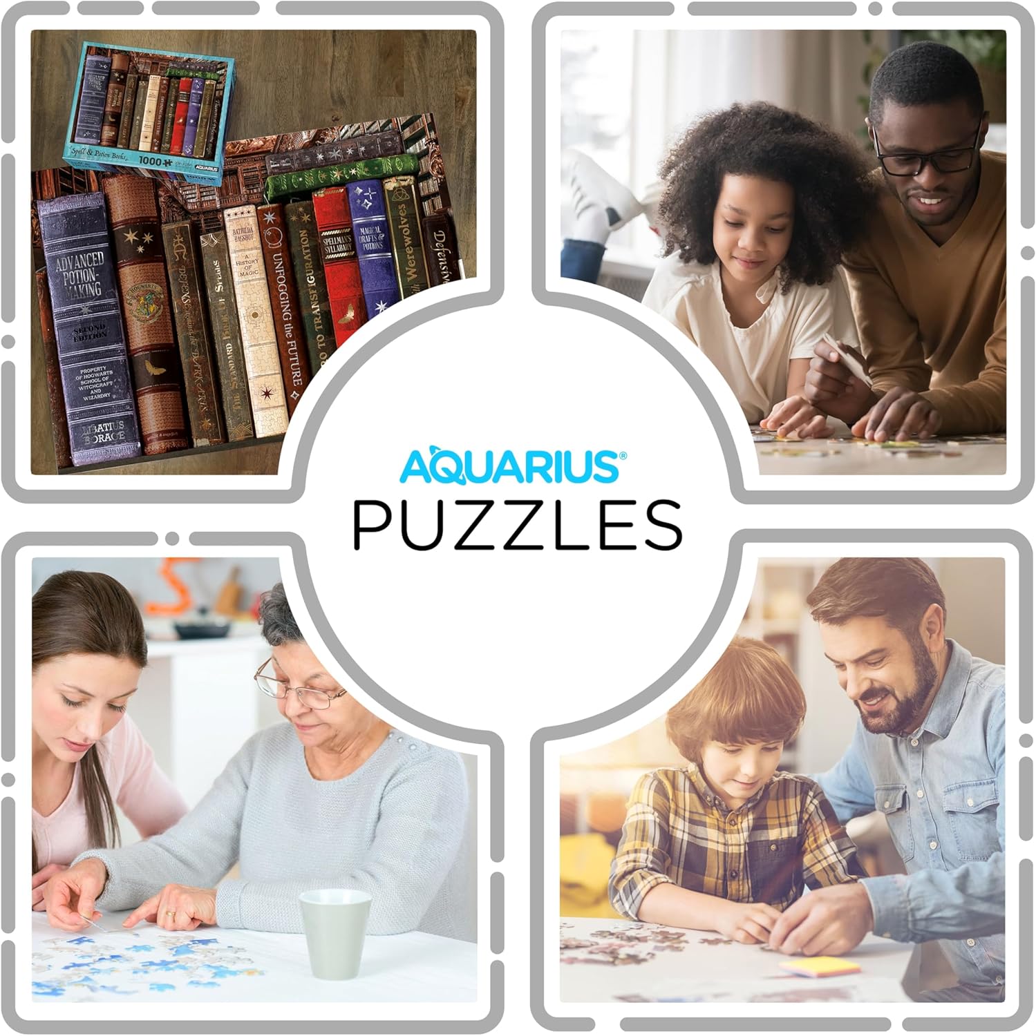 AQUARIUS Spell & Potion Books Puzzle (1000 Piece Jigsaw Puzzle) - Glare Free - Precision Fit, 22'' x 28'' (65489)
