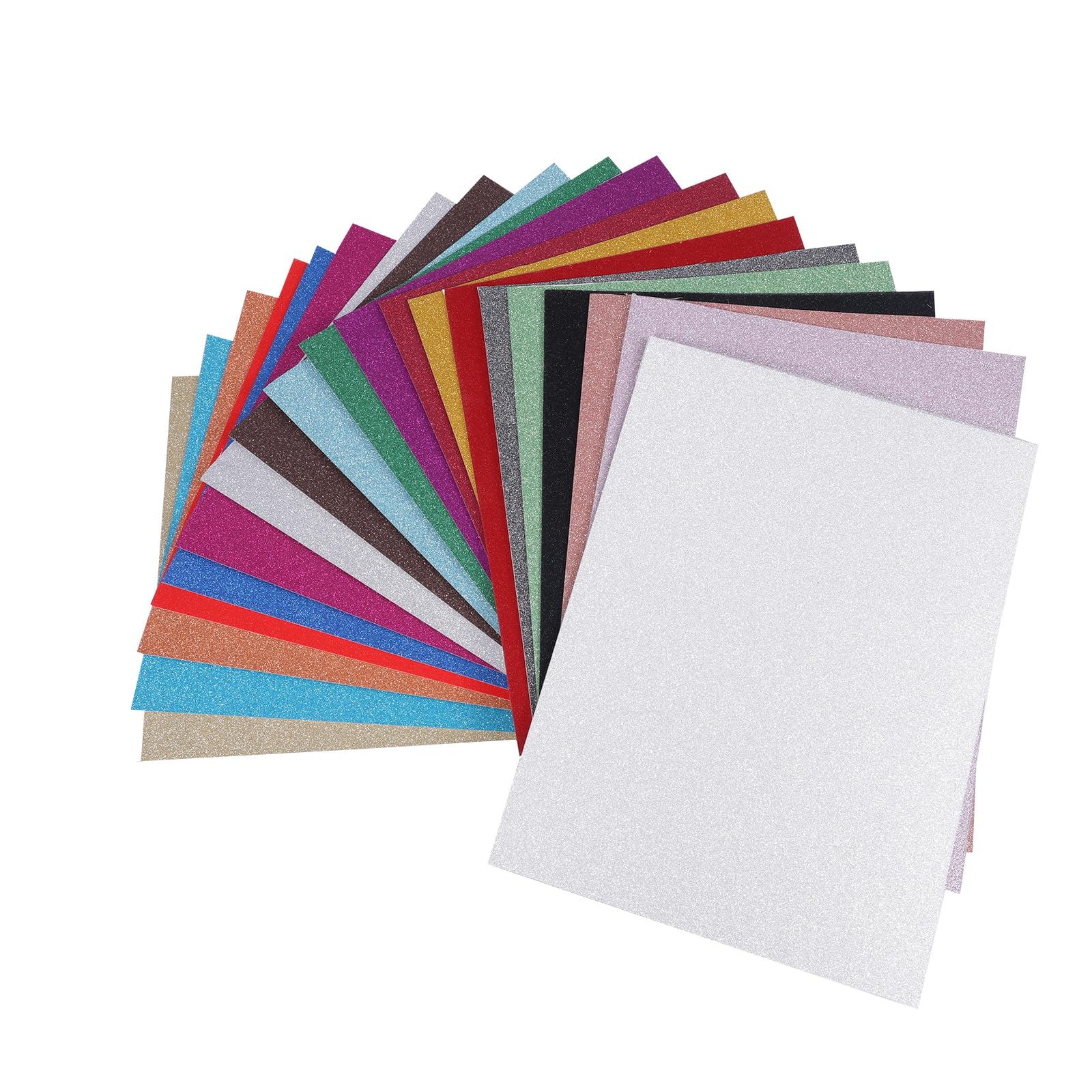 20pcs Insert Cardstock for Kindle Paperwhite, 6.69x4.88 Inch Colorful Cardstock Inserts Solid Color Glitter Paper Inserts for Kindle Clear Case (20 Colors)