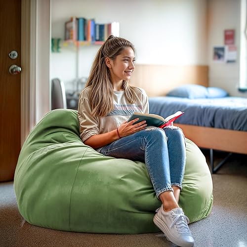 Miniatura 87 de Flash Furniture Puf de gran tamaño para niños y adultos, juego de 1, sherpa natural Negro -,Negro Peludo,Blush Peludo,Marrón,Camouflaje,Azul