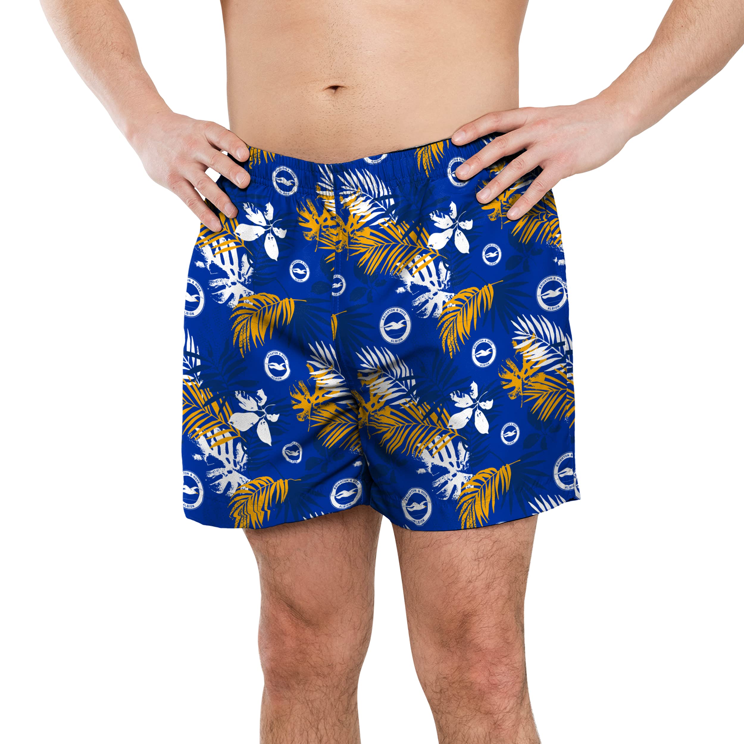 Foco Multicolour Official Brighton & Hove Albion Fc Football Tropical Beach Shorts Extra Large