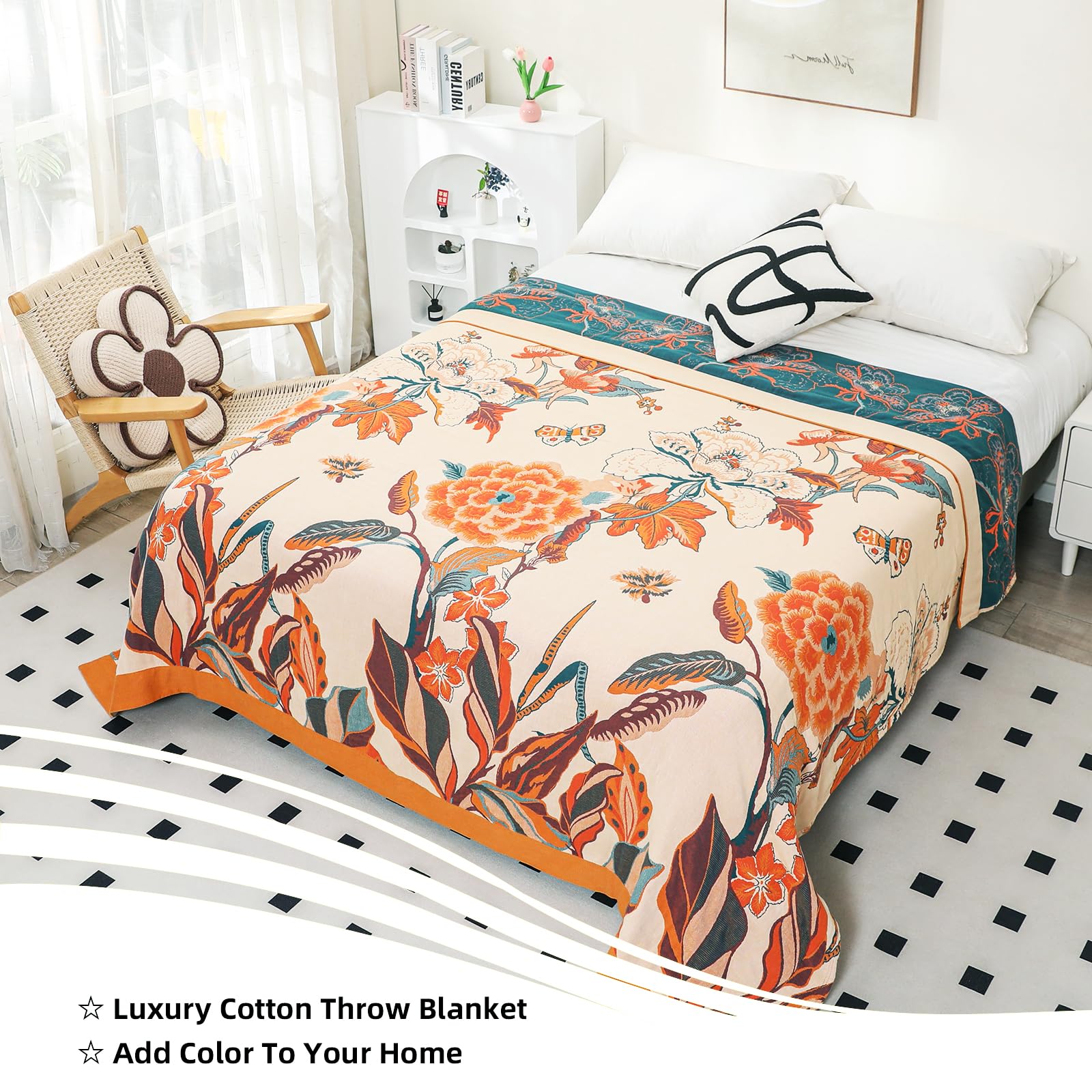 VANJOROY Bohemian Sofa Large Bed Throw Blanket - Image 3
