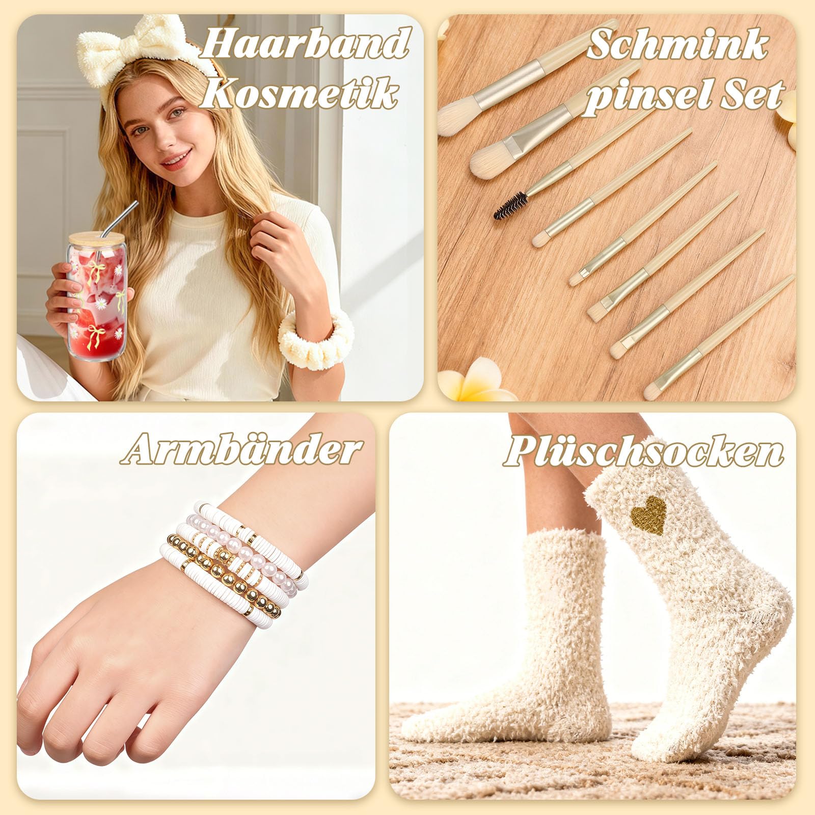 TUZELIYA Cadeaux pour filles adolescentes de 9, 10, 11, 12, 13, 14, 15, 16, 17, 18 ans, cadeau d'anniversaire pour fille, petite-fille, sœur, meilleure amie, nièce, beige