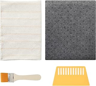 85 * 80 Inch Tufting Cloth with Yellow Marked Lines, 80x72 Inch Non-Slip Final Backing Cloth, Rug Tufting Kit Cloth for Tufting Gun, Punch Needle, Rug Hooking