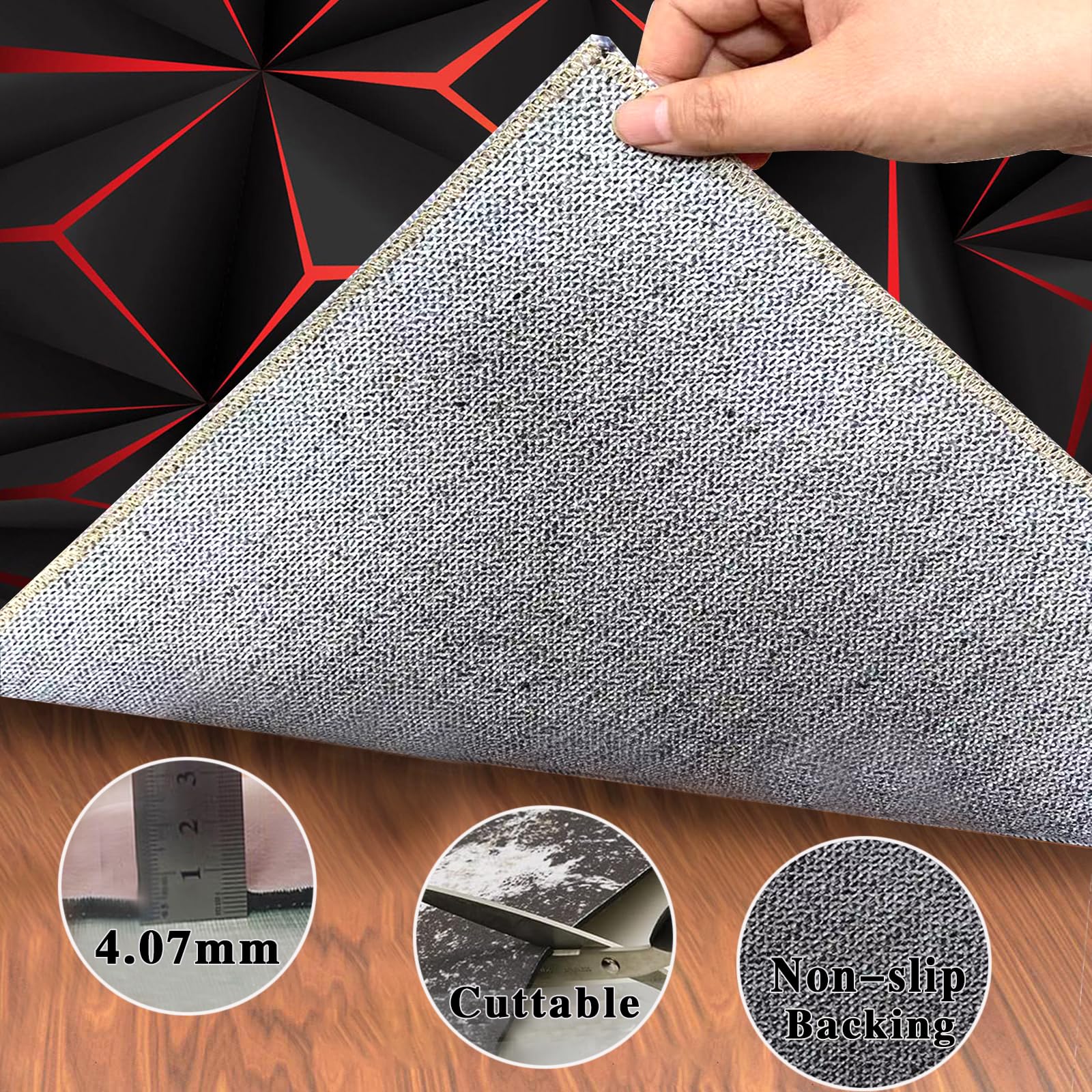 70 x 100 cm Bodenschutzmatten für Hartböden, Boden Schutzmatten Gaming, Mehrzweck-fußbodenschutz, Unterlage Schreibtischstuhl, schreibtischstuhlmatte für Hartböden, Parkett und Fliesen