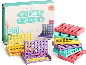 THE TWIDDLERS 8 Mini Vier Gewinnt Brettspiele für Jungen & Mädchen - Mitgebsel, Mitbringsel, Gastgeschenk, Giveaways für Kindergeburtstag