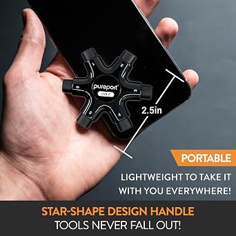 PurePort USB-C Multi-Tool Phone Cleaning Kit | Clean Repair & Restore Cell Phone Tablet & Laptop USB C Ports & Cables | Fix Unreliable & Bad Connections | Extend The Life of Your Tech Devices (Black)