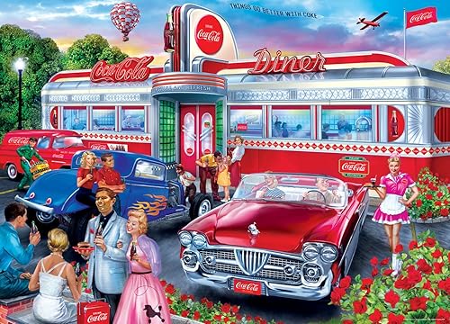 Miniatura 2 de Masterpieces Rompecabezas de 1000 piezas para adultos y familias  Coca-Cola Diner  19.25 x 26.75 pulgadas