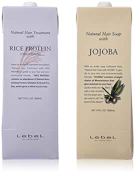 ルベル　ホホバ、ライスプロテイン1600ml詰替　各５個セット LebeL ルベル ナチュラルヘアソープ ウィズ ホホバ 1600ml +