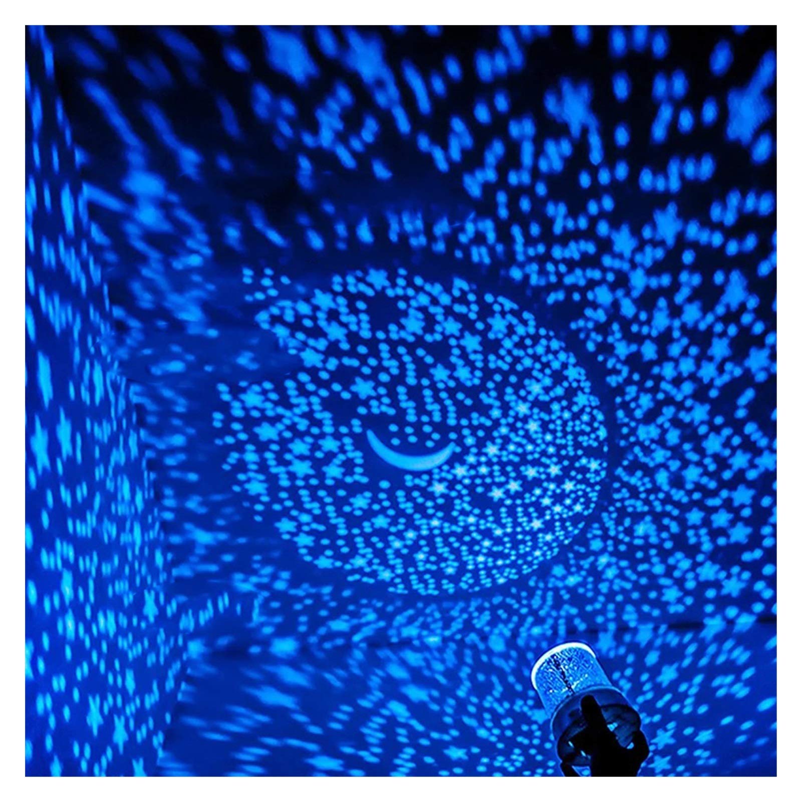 YXCKG Colorful Star Projector Night Light, Star Light Projector for Bedroom, Skylight Projector with Cartoon Pictures, Night Light for Kids Make Sleep Peacefully, Best Gift (Color : Blue, Size : A)