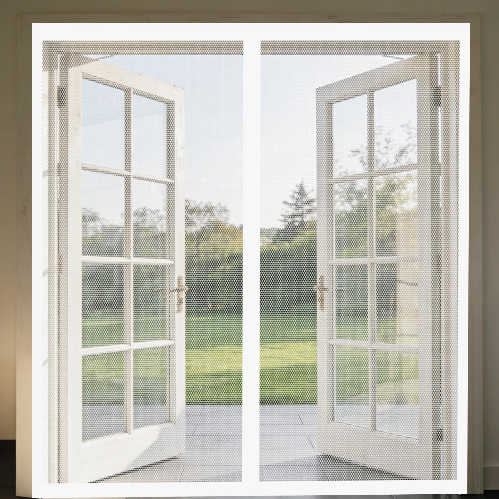 Moustiquaire magnétique 275 x 95 cm pour porte extérieure en blanc