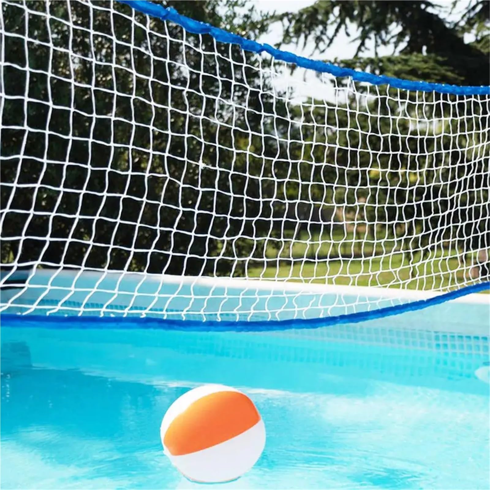 Badminton Netz Pool-Volleyballnetz, Ersatz, tragbar, 4,6 x 91 cm, for Wasserspiele for Erwachsene, Polyethylen, Unterhaltungs-Volleyballnetz