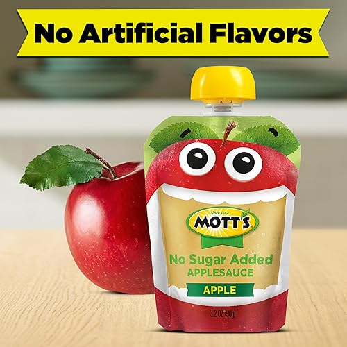 Miniatura 59 de Mott's Paquete Variado de Puré de Manzana Sin Azúcar Añadido, 4 Sabores – Manzana, Fresa, Canela y Arándano, Hecho de Fruta Real, Sin Sabores