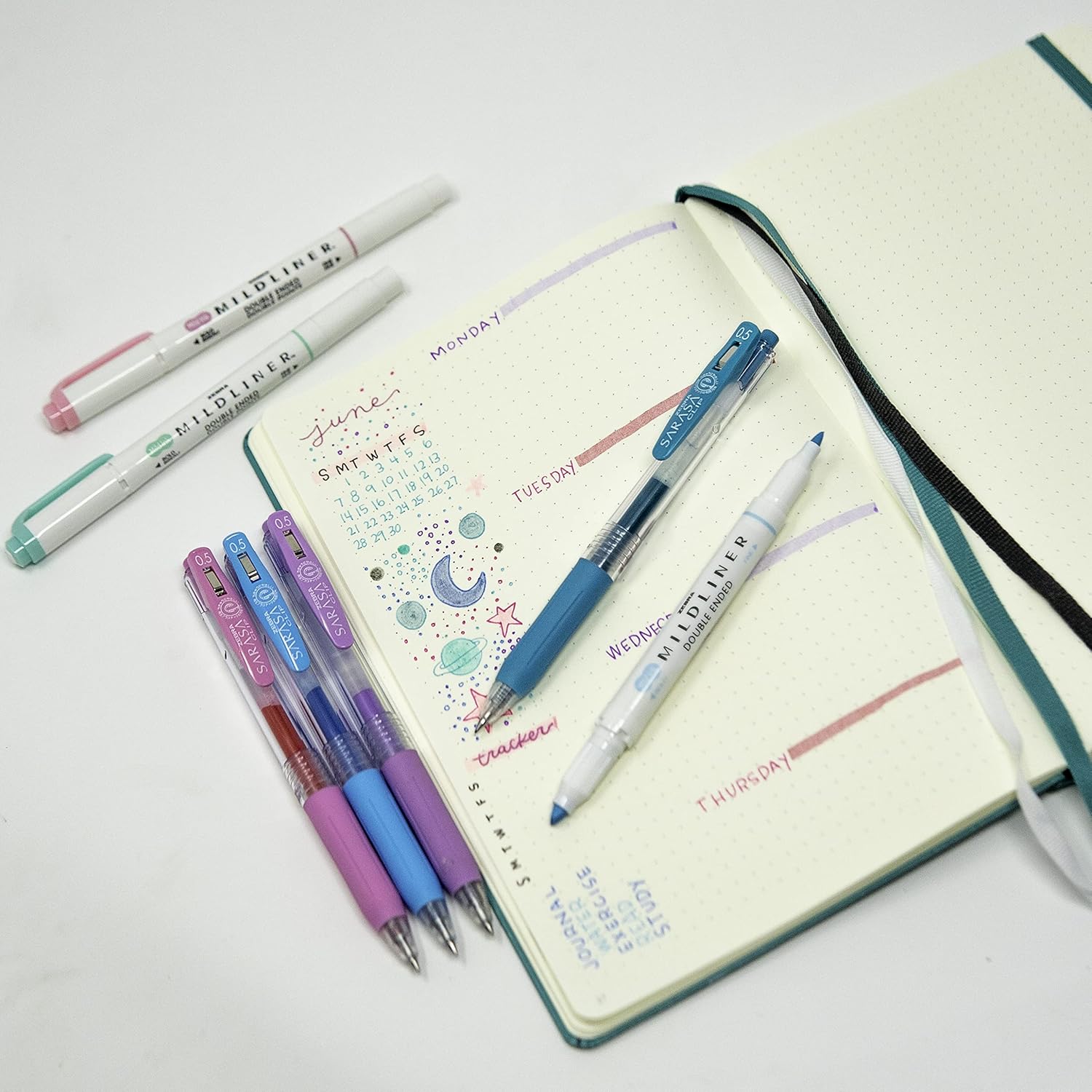 Journaling Set, Assorted Colors, Includes 7 Mildliner