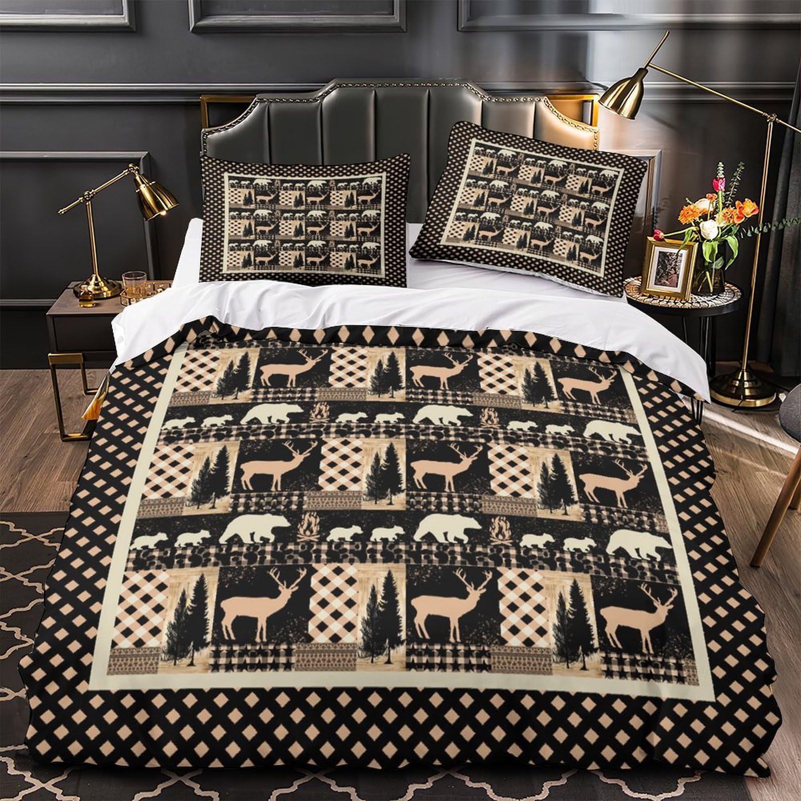 Parure de lit plage microfibre King 220x240 avec housse de couette