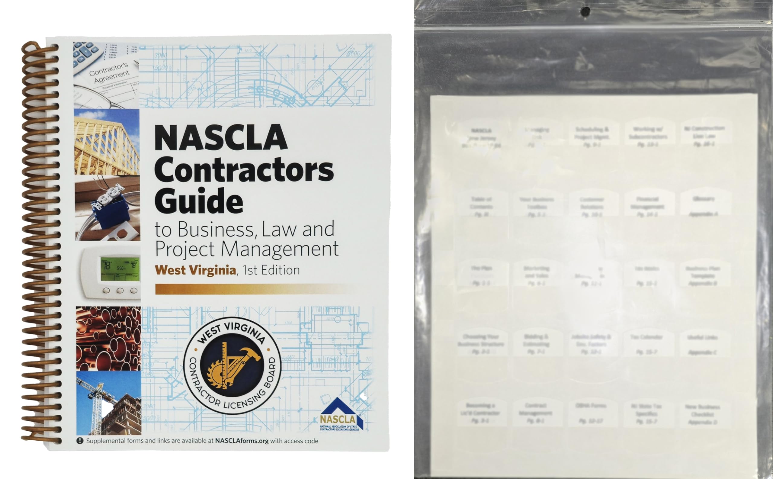 Book and Preprinted Tabs - NASCLA Contractors Guide to Business, Law and Project Management, West Virginia, 1st Edition