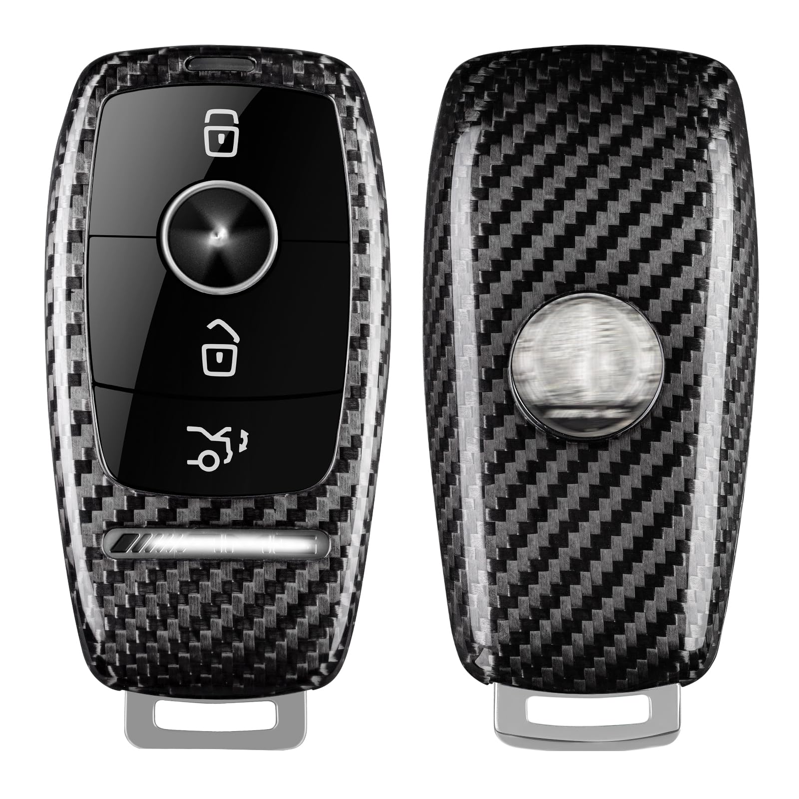 Real Glass Fiber Key Fob Cover Compatible with Mercedes Benz,T-carbon Key Fob Protector Fits for Mercedes-Benz AMG Key Fob Cover A220 CLS Class E-Class E63S GLE 350 4Matic S-Class Remote Key Case