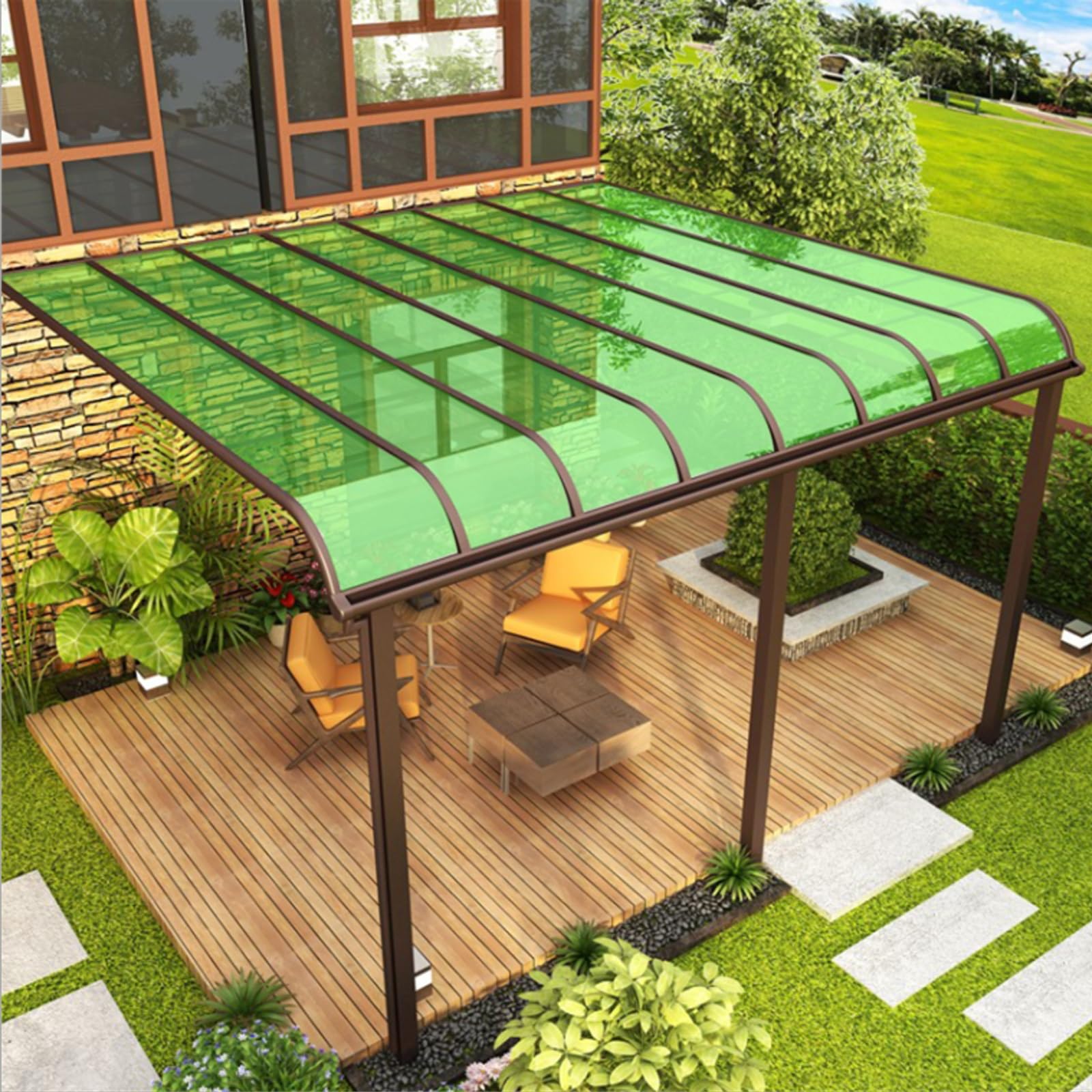 Lámina de policarbonato Transparente de 2 mm,Panel de Techo de plástico,láminas Transparentes y Resistentes a la Intemperie para invernaderos