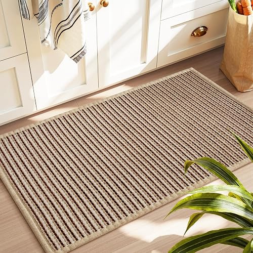 PADOOR Kitchen-Rugs Non Slip Washable, Absorbent Kitchen Mats for Floor,