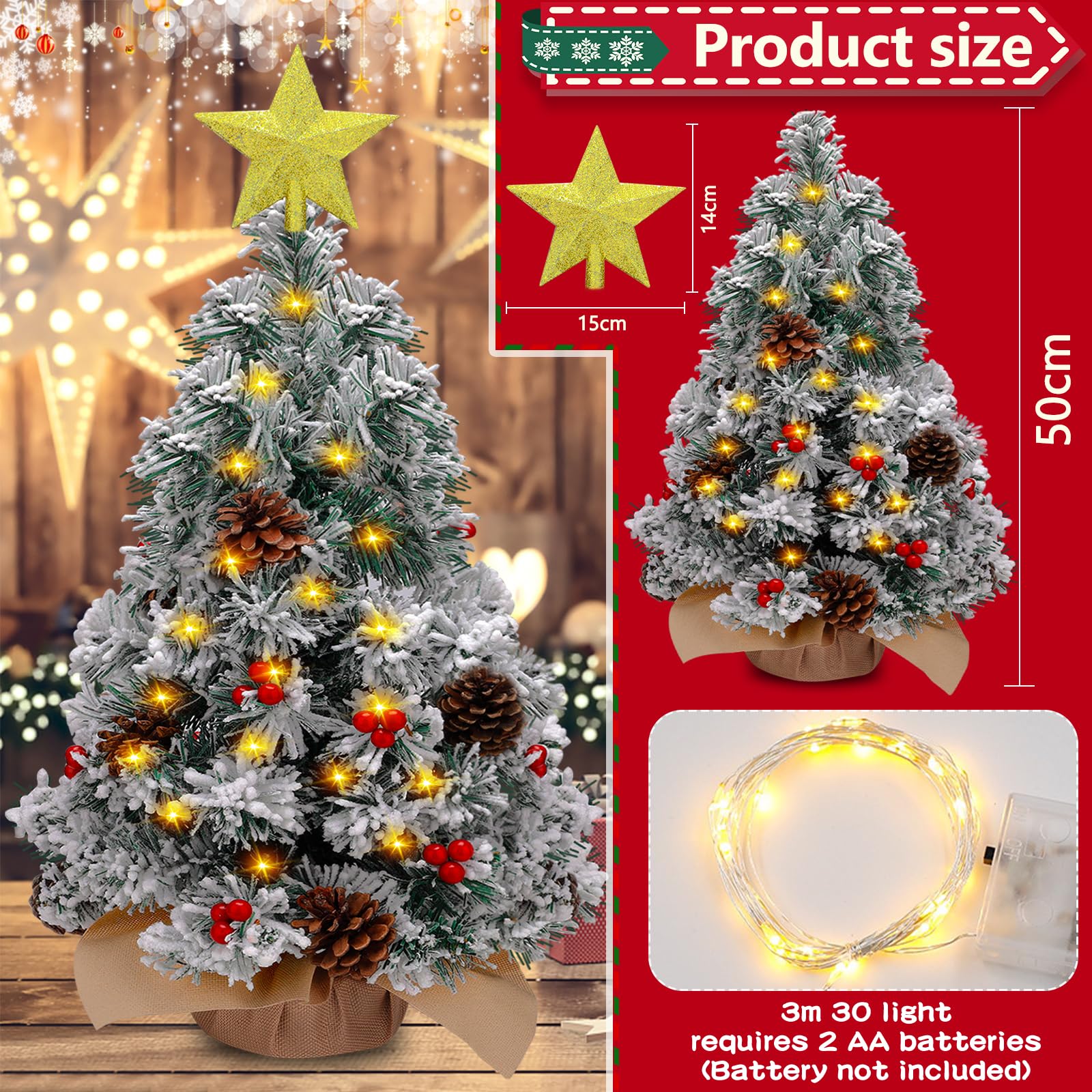 Sapin De Noël Artificiel Enneigé Nordmann 50 Pommes De Pin H1,80 M Homcom | Maisons Du Monde