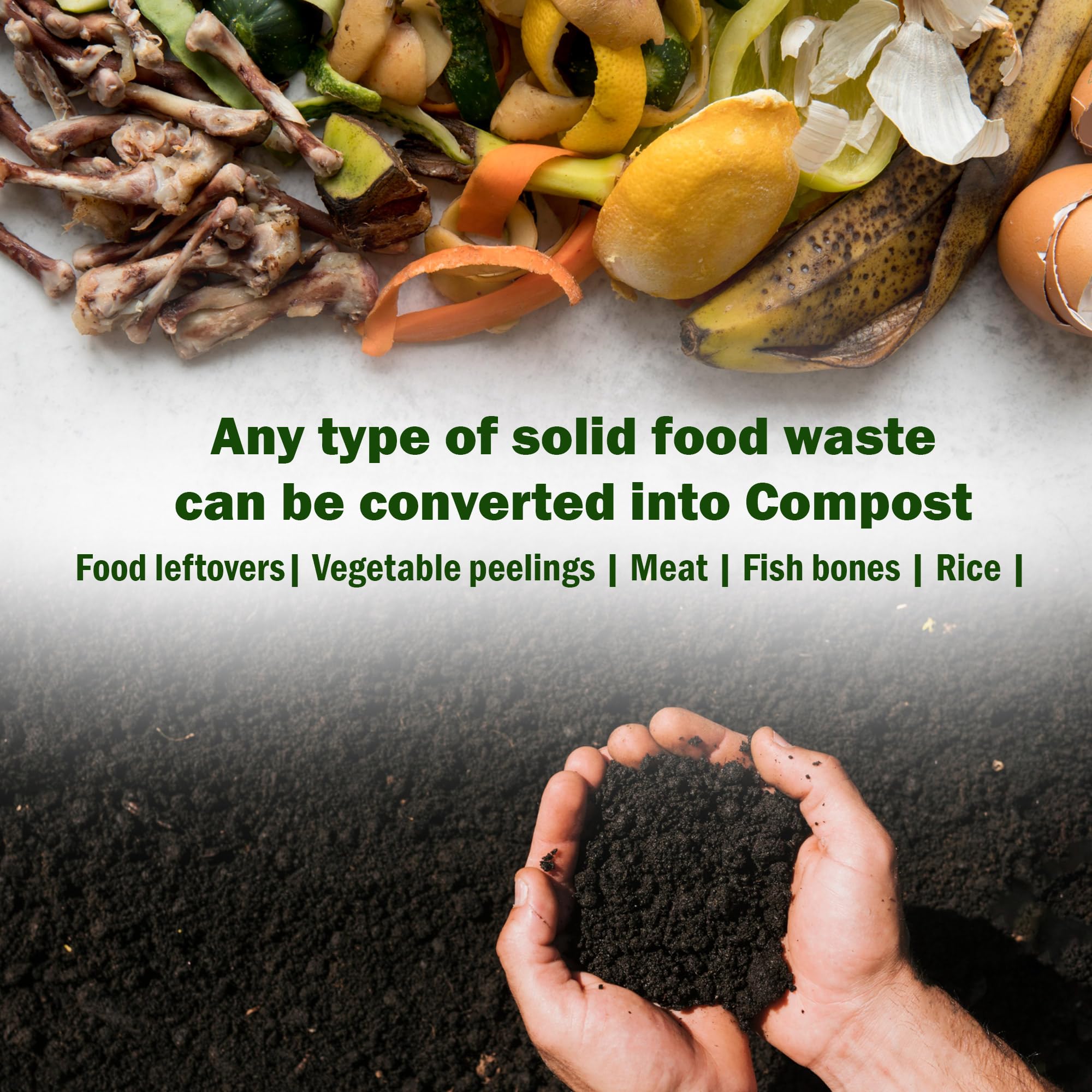 Kapigro Organic Compost Booster for Easy & Smell Free Aerobic Composting, Compost Maker,(3 Kg) for Outdoor/Garden Composter only (BSF Larvae aid) - Image 4 thumbnail